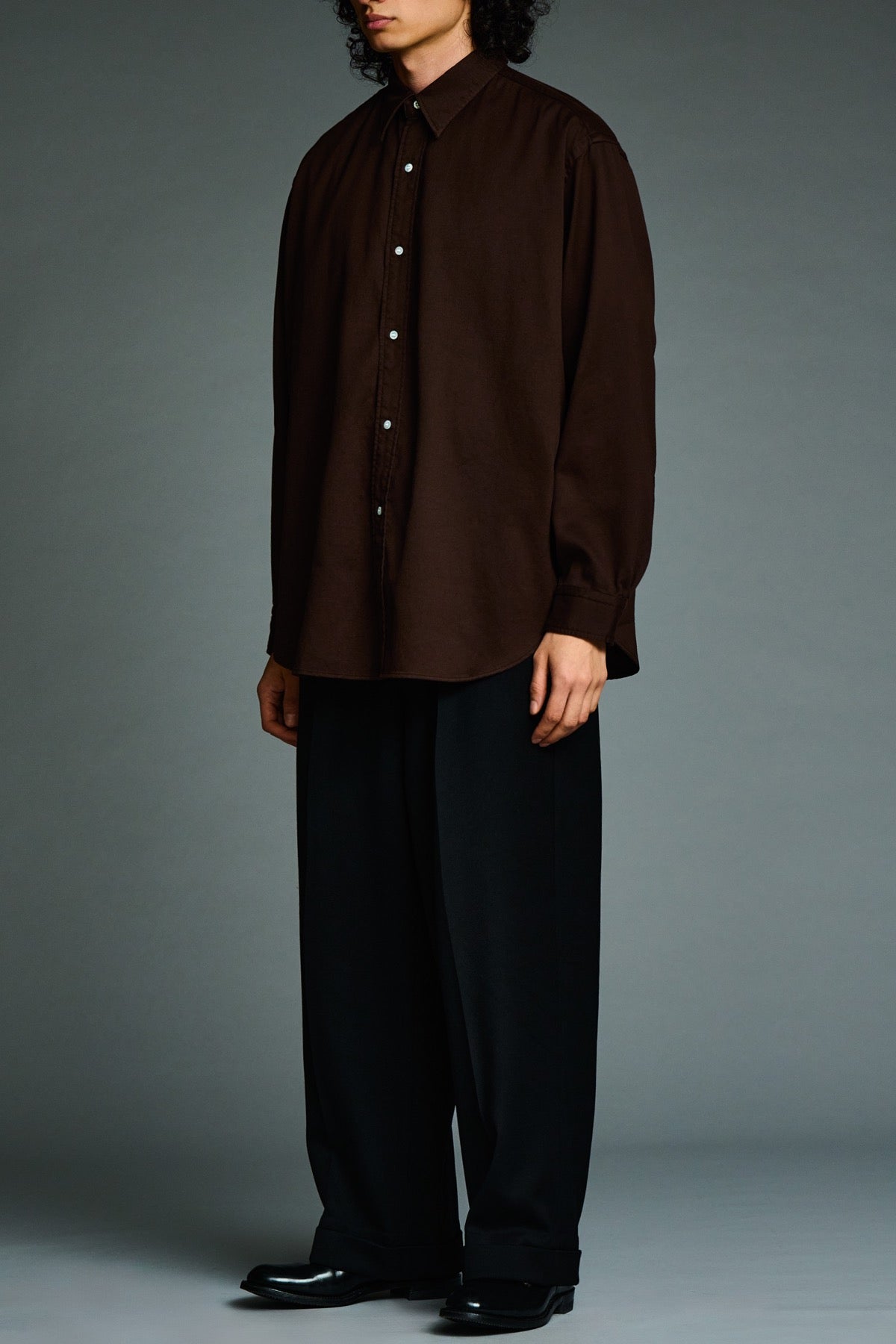 A.presse | Double Weave Twill Regular Collar Shirt