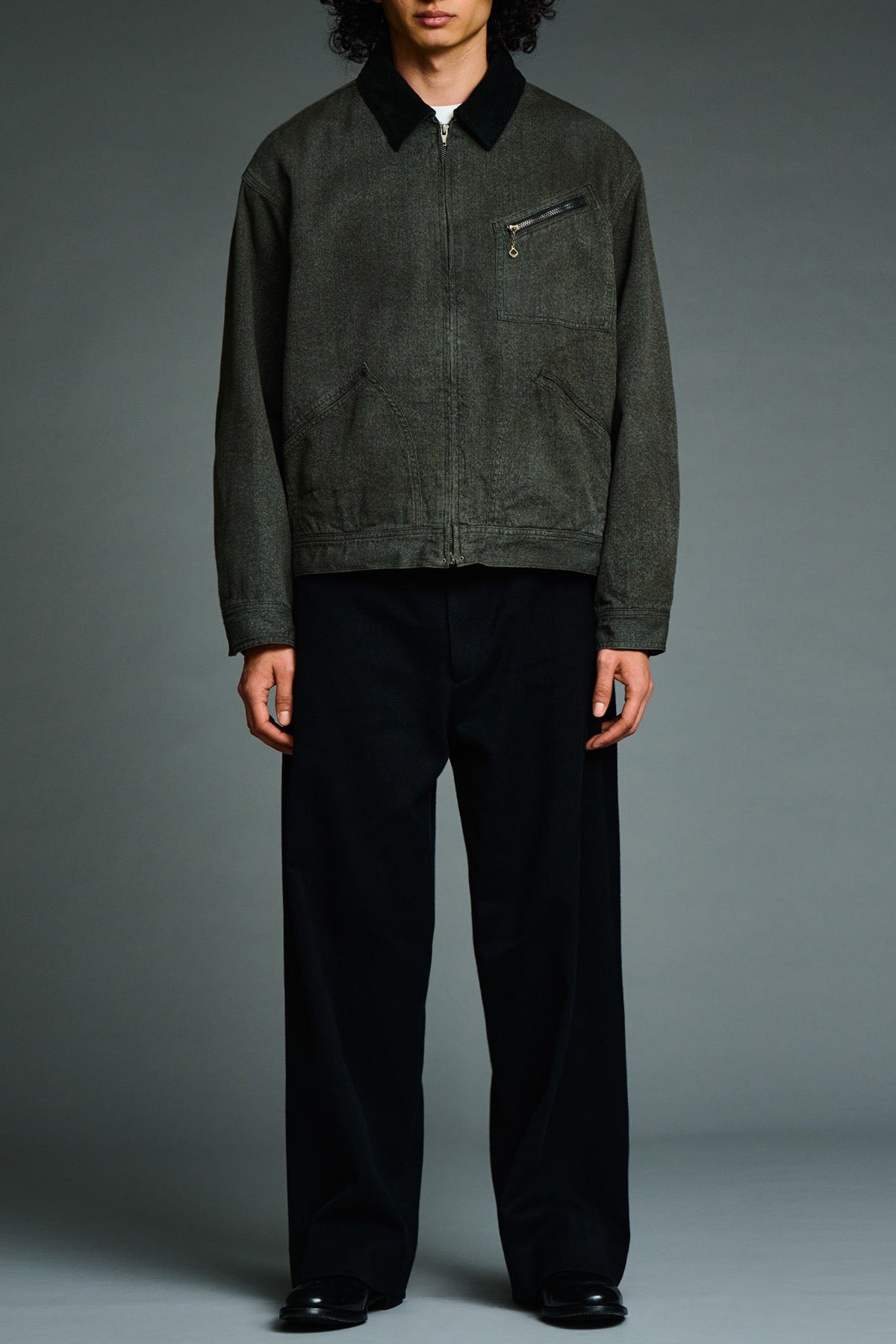 A.presse | Vintage Black Chambray Work Jacket