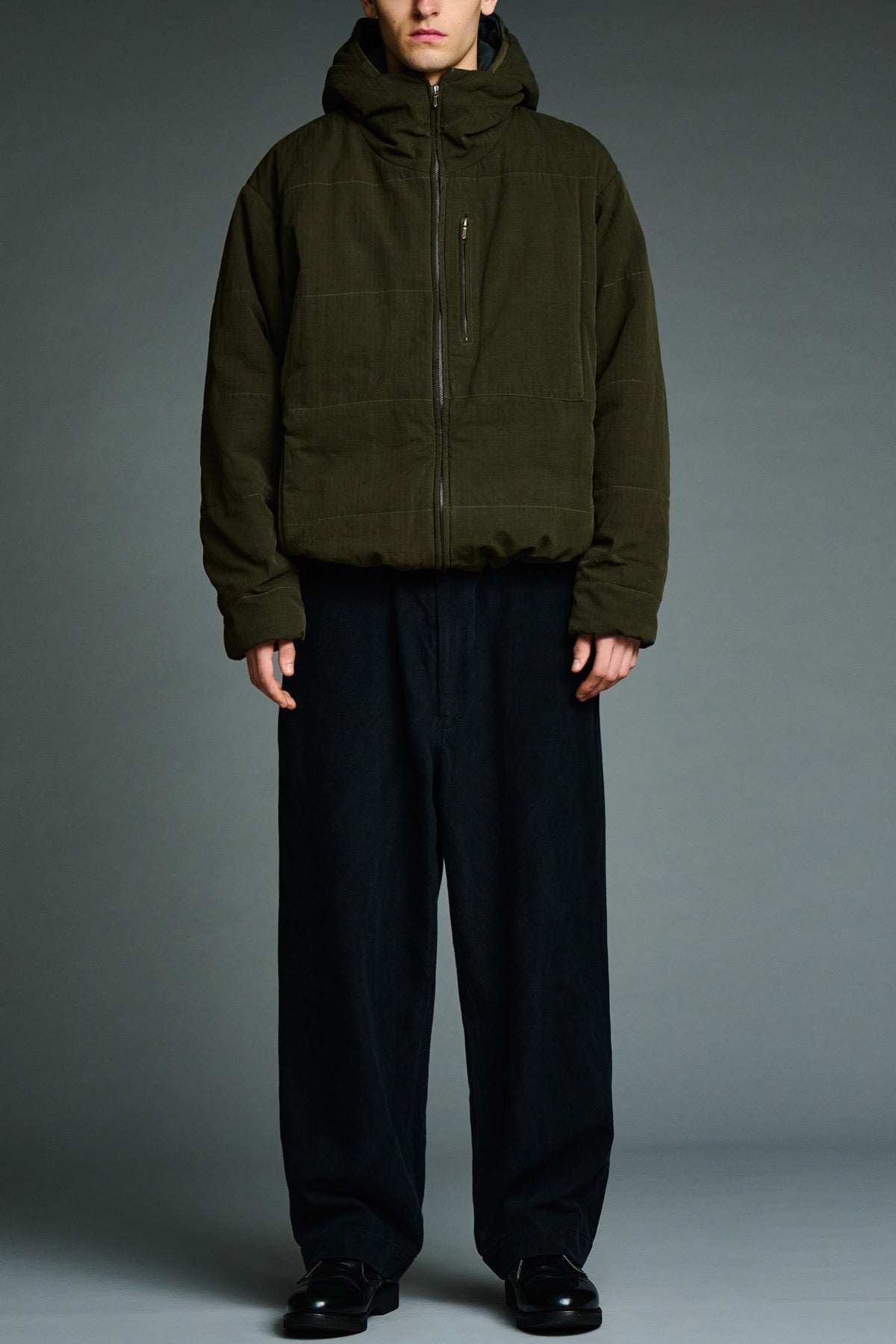 ジャケット・アウター A.PRESSE Washed Silk Jacket 1 A.presse | Washed Cotton Silk Linen Padded Jacket