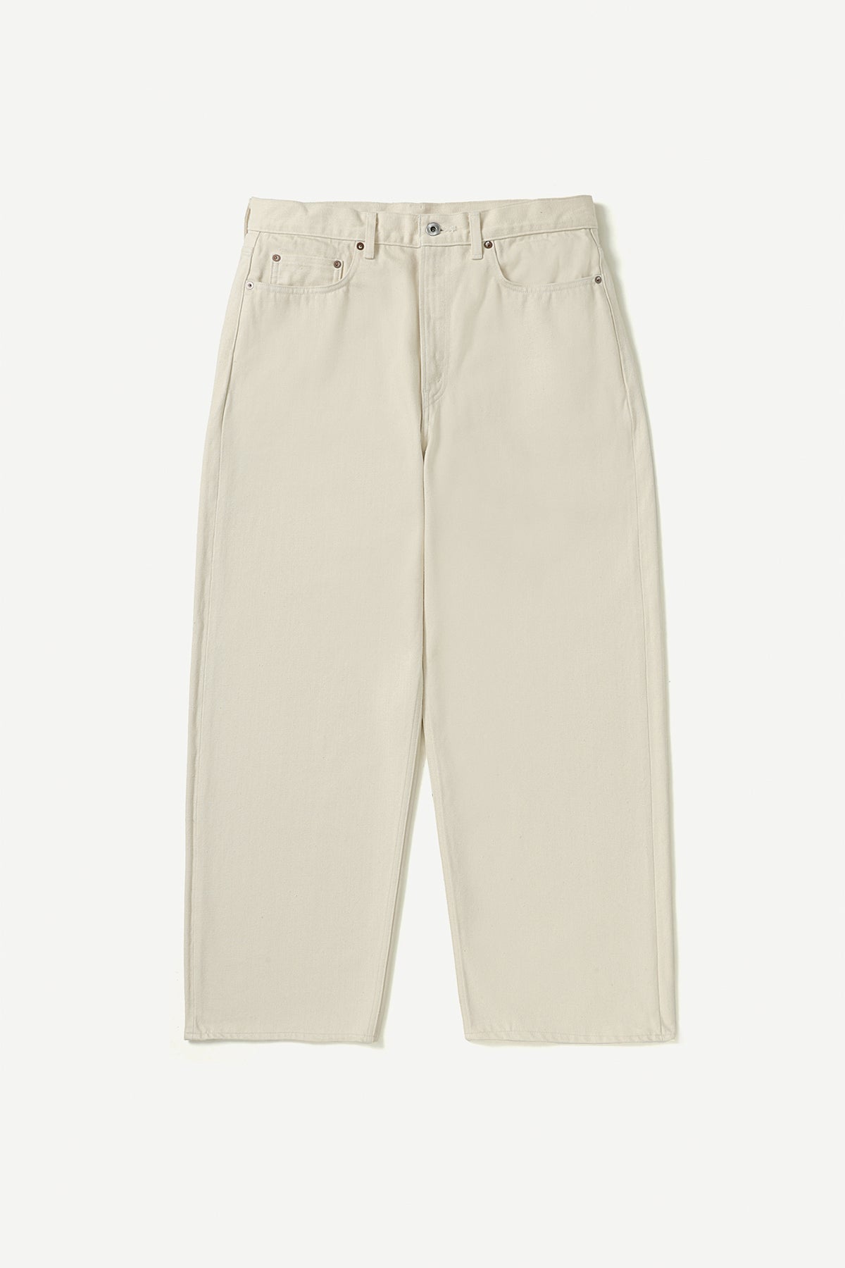 A.presse | Cotton Silk Washed Wide Denim Pant