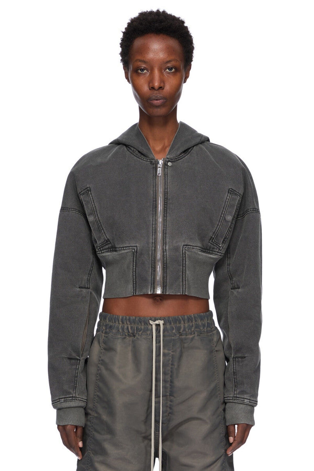 Rick Owens DRKSHDW | Hood Crop Flight Jacket