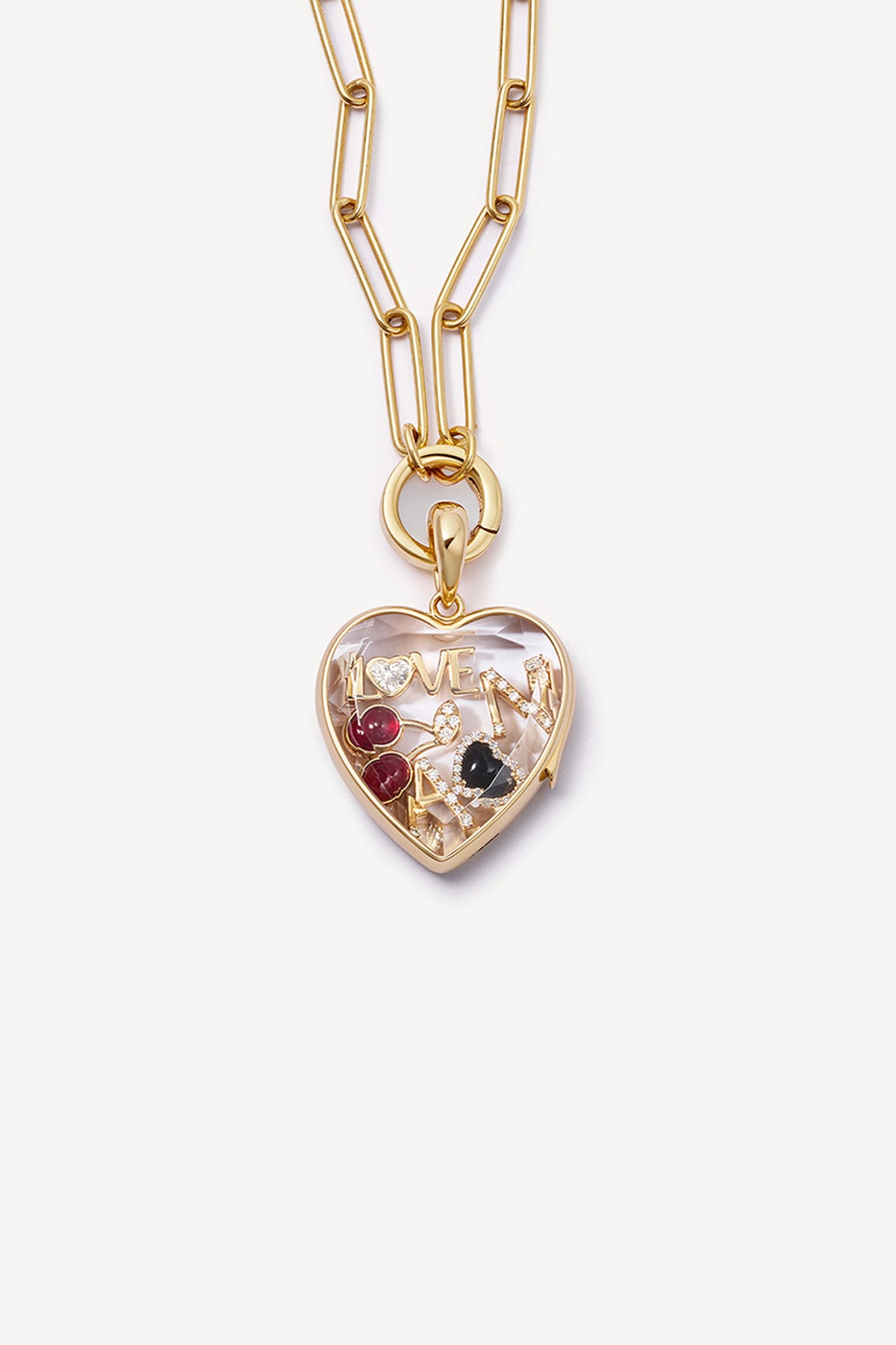 LOQUET LONDON | GOLD ECLIPSE HEART CHARM
