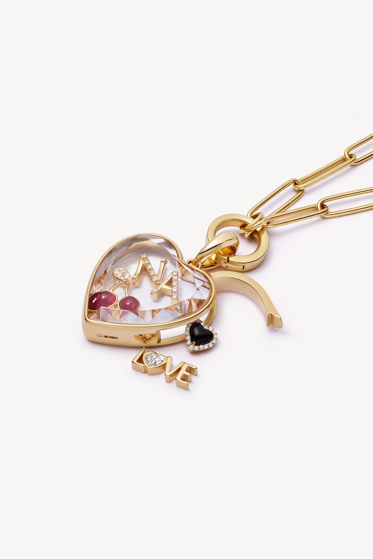 LOQUET LONDON | GOLD ECLIPSE HEART CHARM