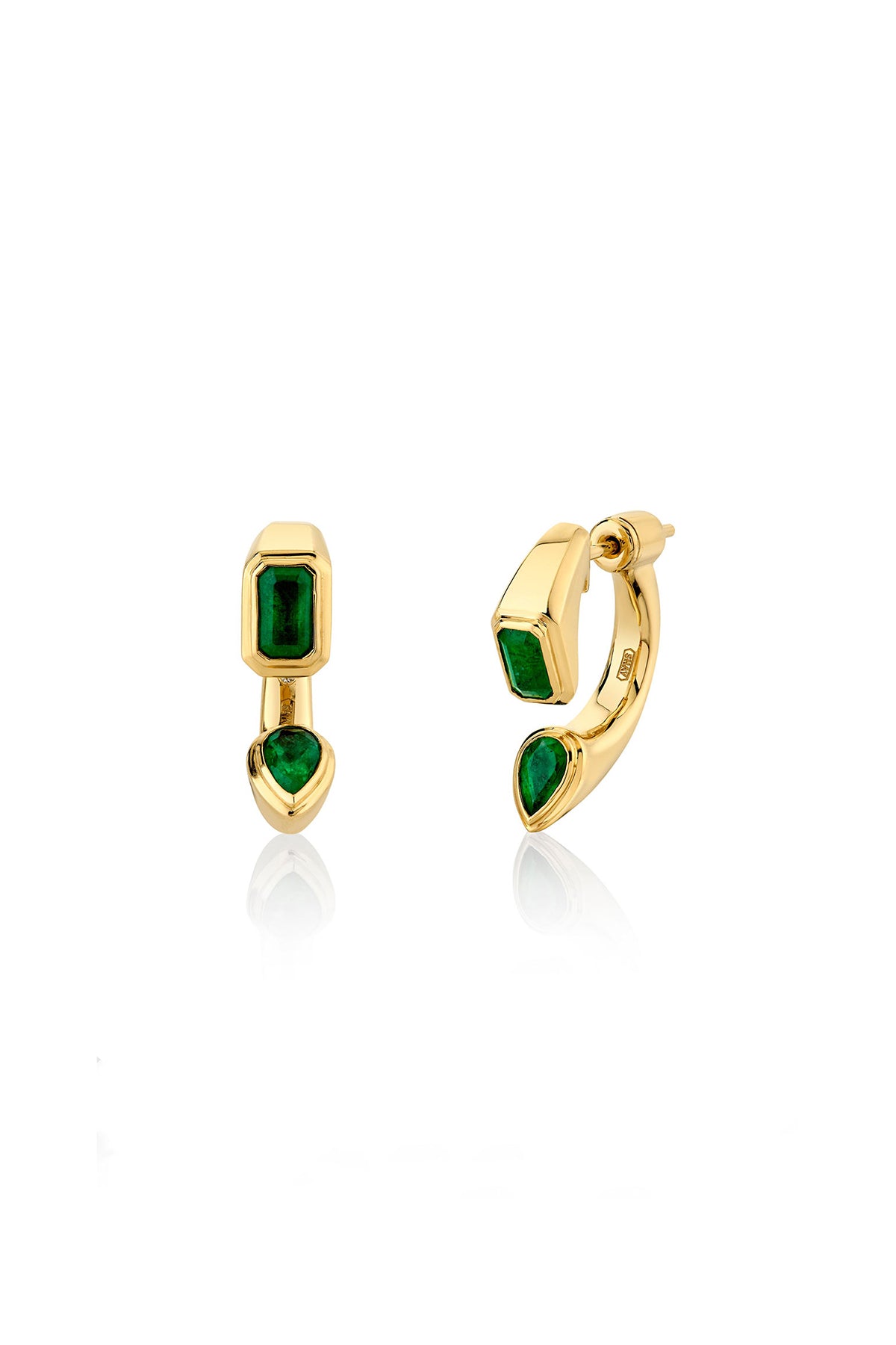 Shay | Emerald Bypass Earrings