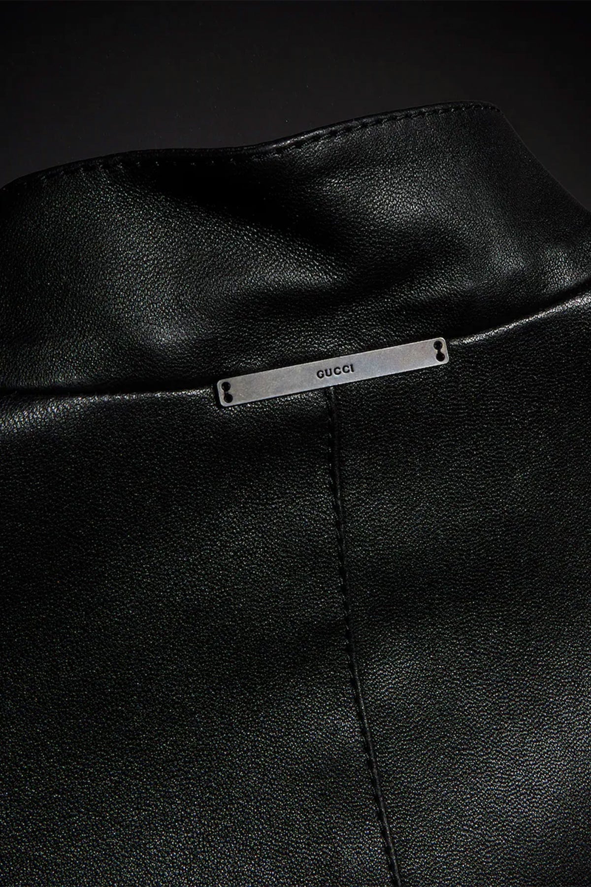 GUCCI | Light stretch leather zip jacket