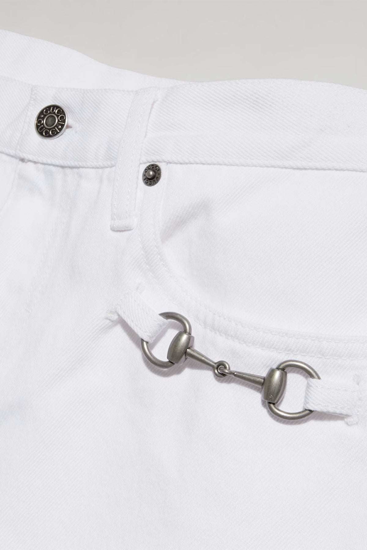 GUCCI | Cotton denim pants with Horsebit