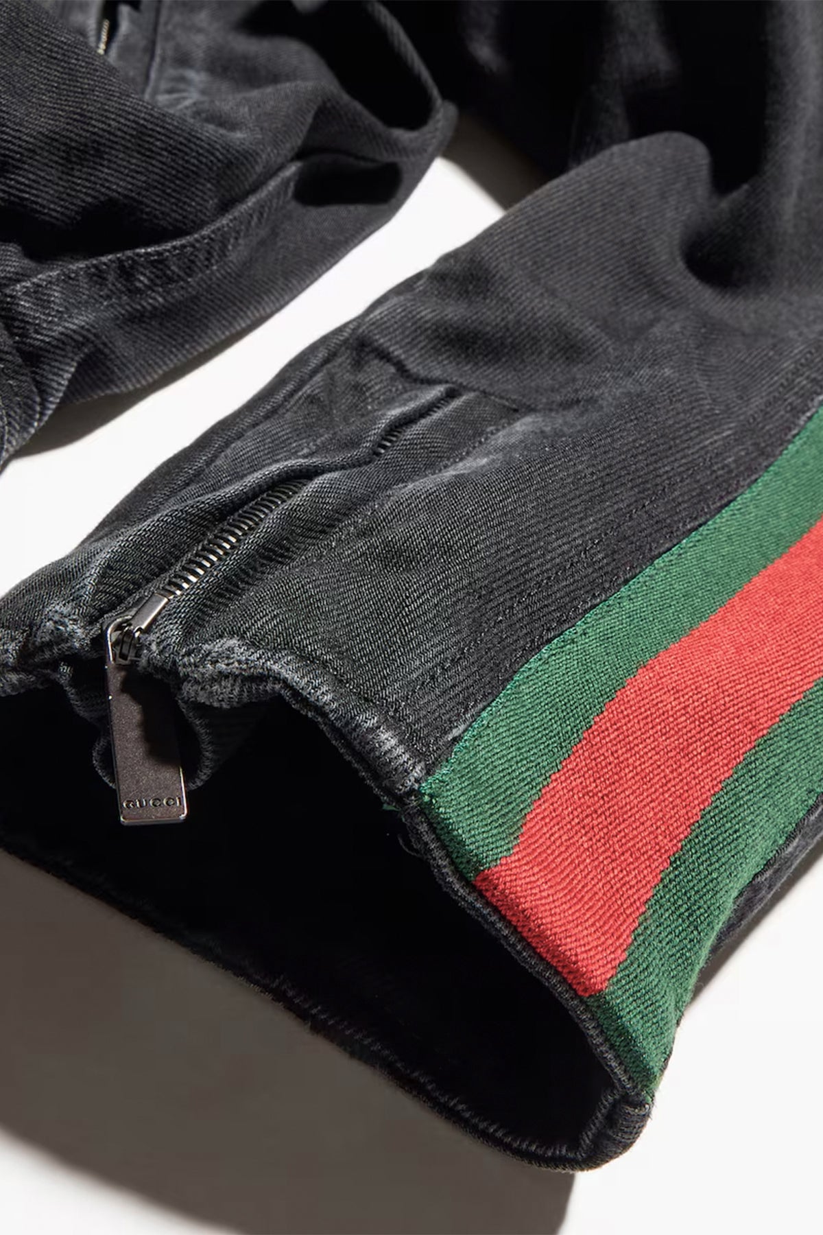 GUCCI | Cotton denim biker jacket with Web