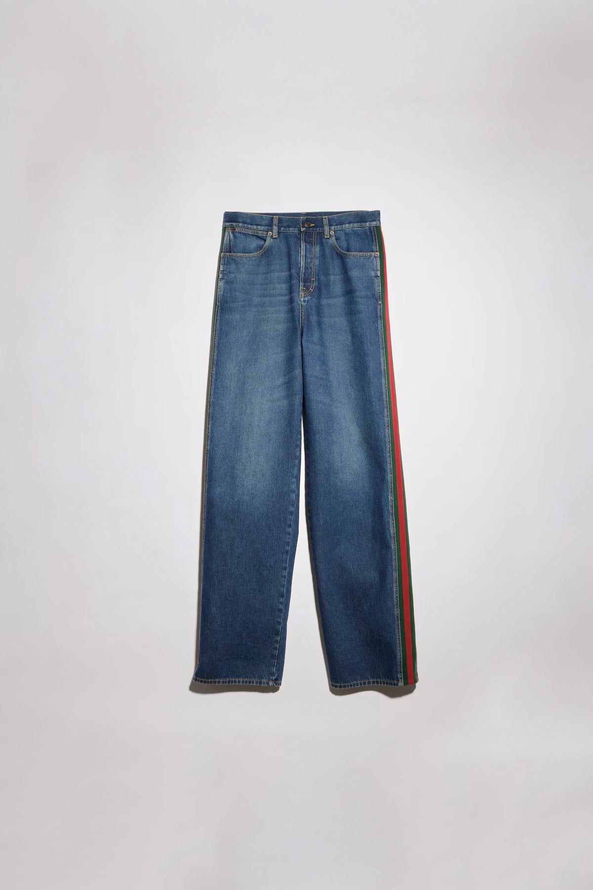GUCCI | BLEACHED GG COTTON DENIM JACQUARD PANT