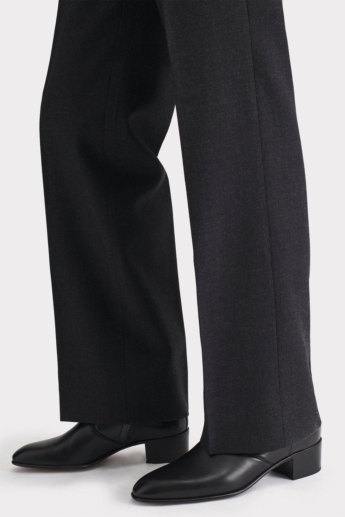 HUSBANDS | Zipped Boots In Black Box Calf Leather