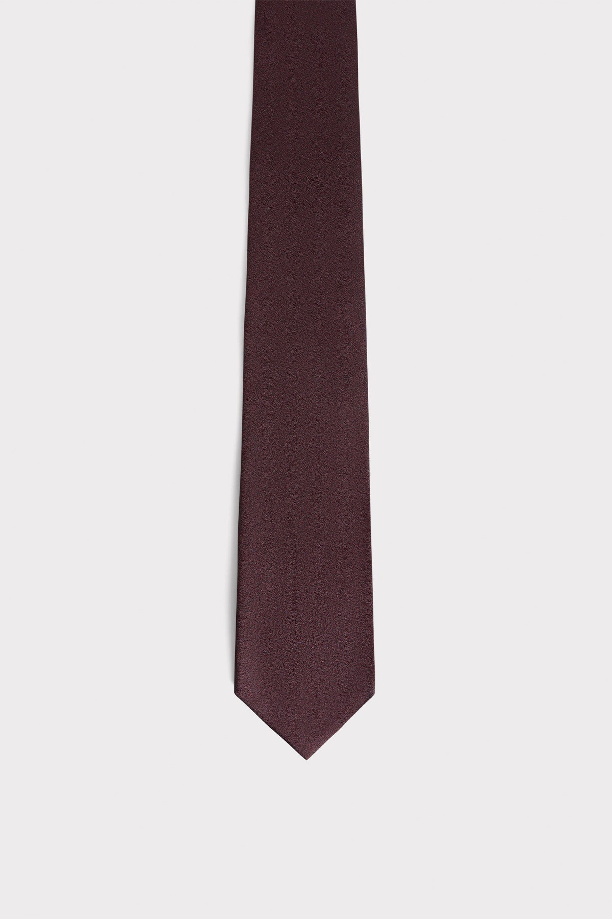 HUSBANDS | Tie In Burgundy Silk Sable