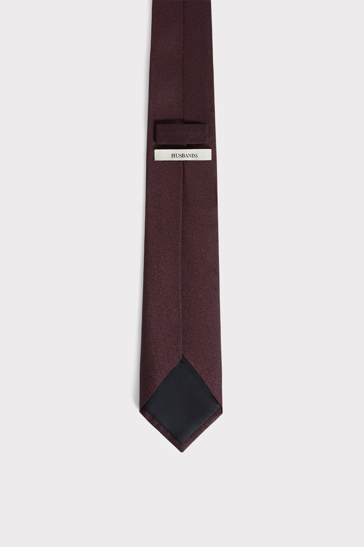HUSBANDS | Tie In Burgundy Silk Sable