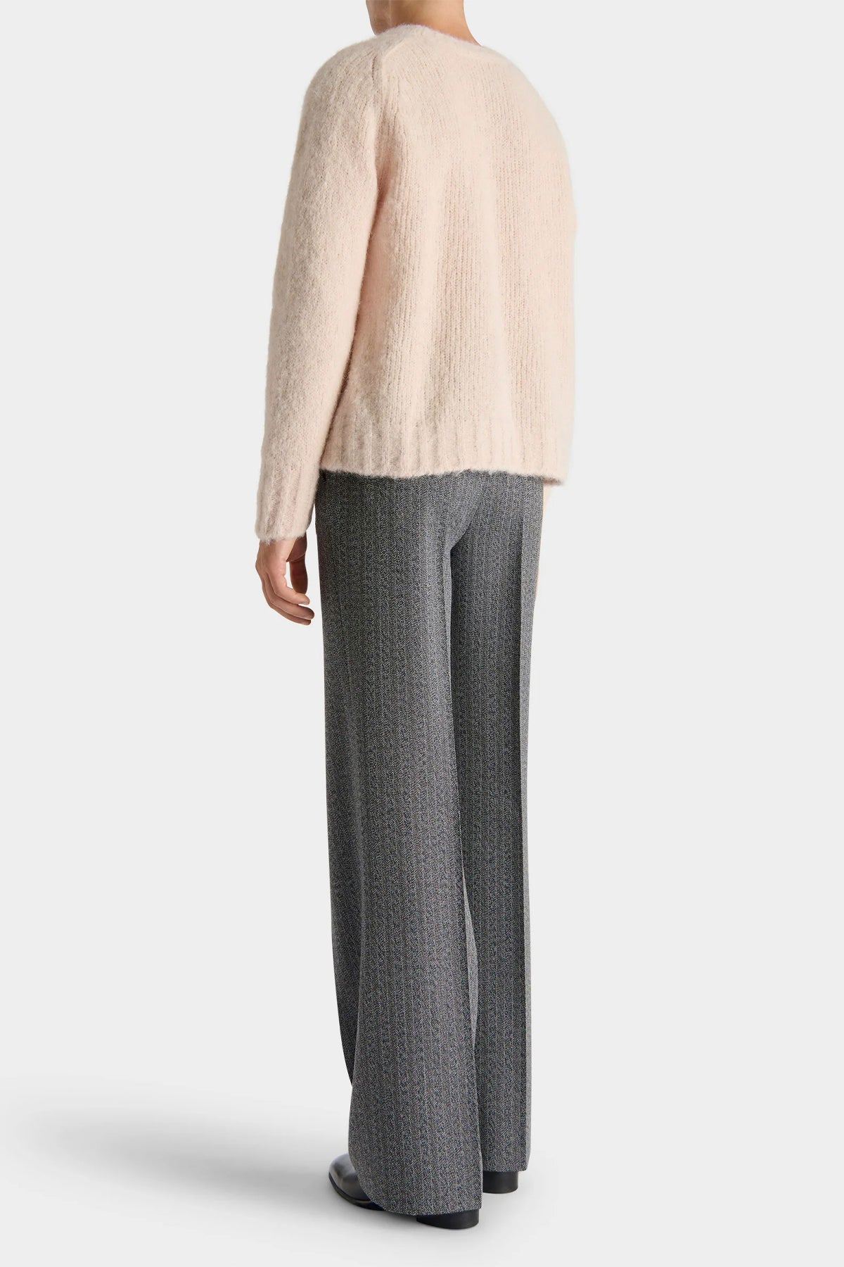 Husbands Paris | Crewneck Sweater in Brushed Superfine Alpaca Blend - Cream