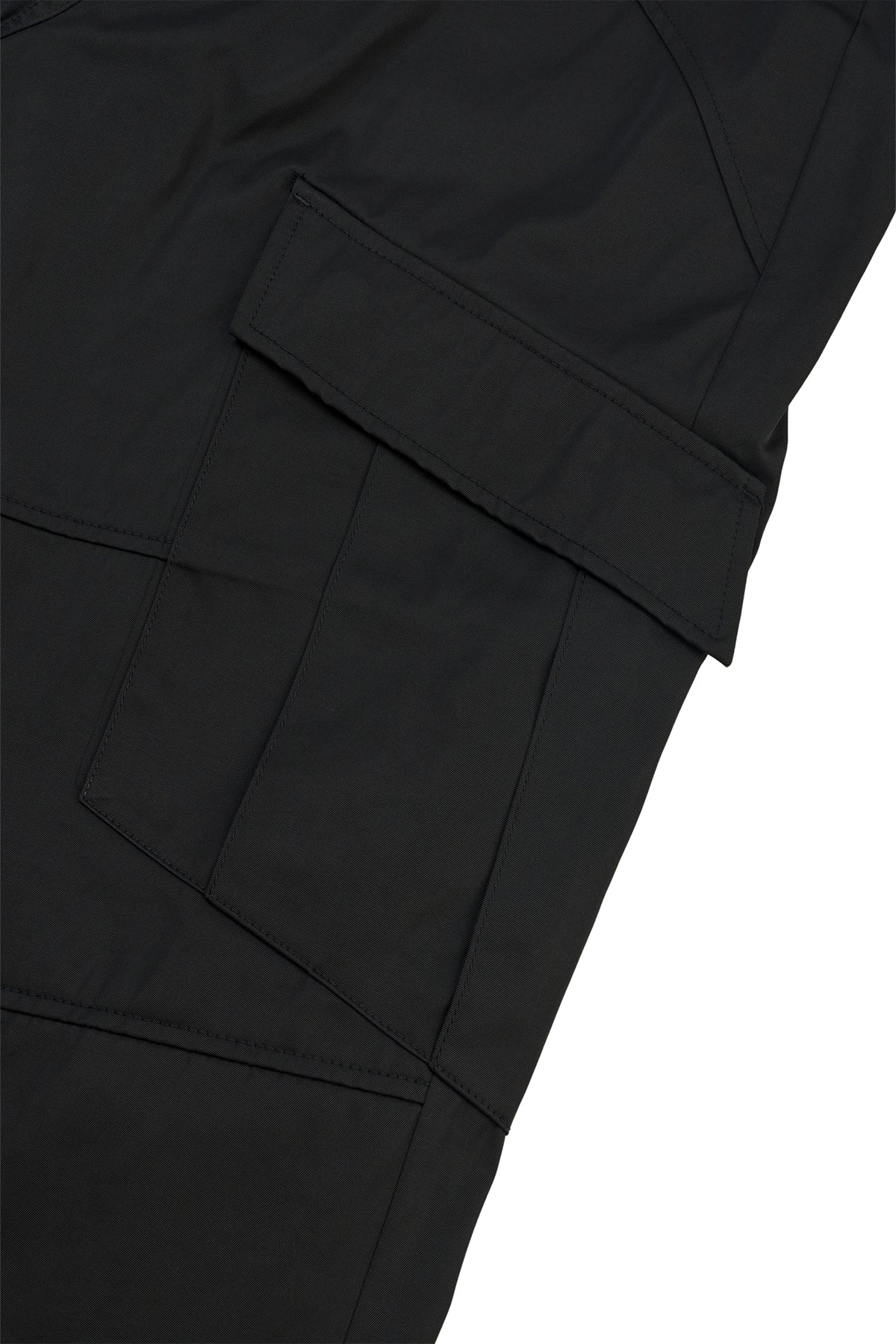 FFFPOSTALSERVICE | Diffraction 3-Way Zip Cargo Trousers in Black