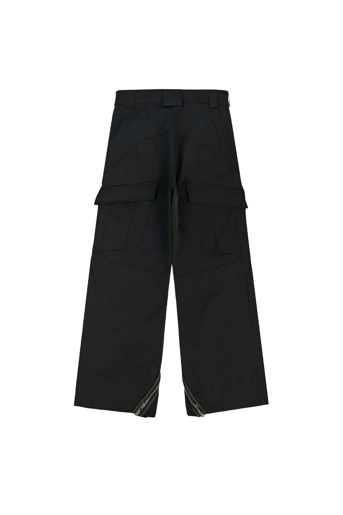 FFFPOSTALSERVICE | Diffraction 3-Way Zip Cargo Trousers in Black