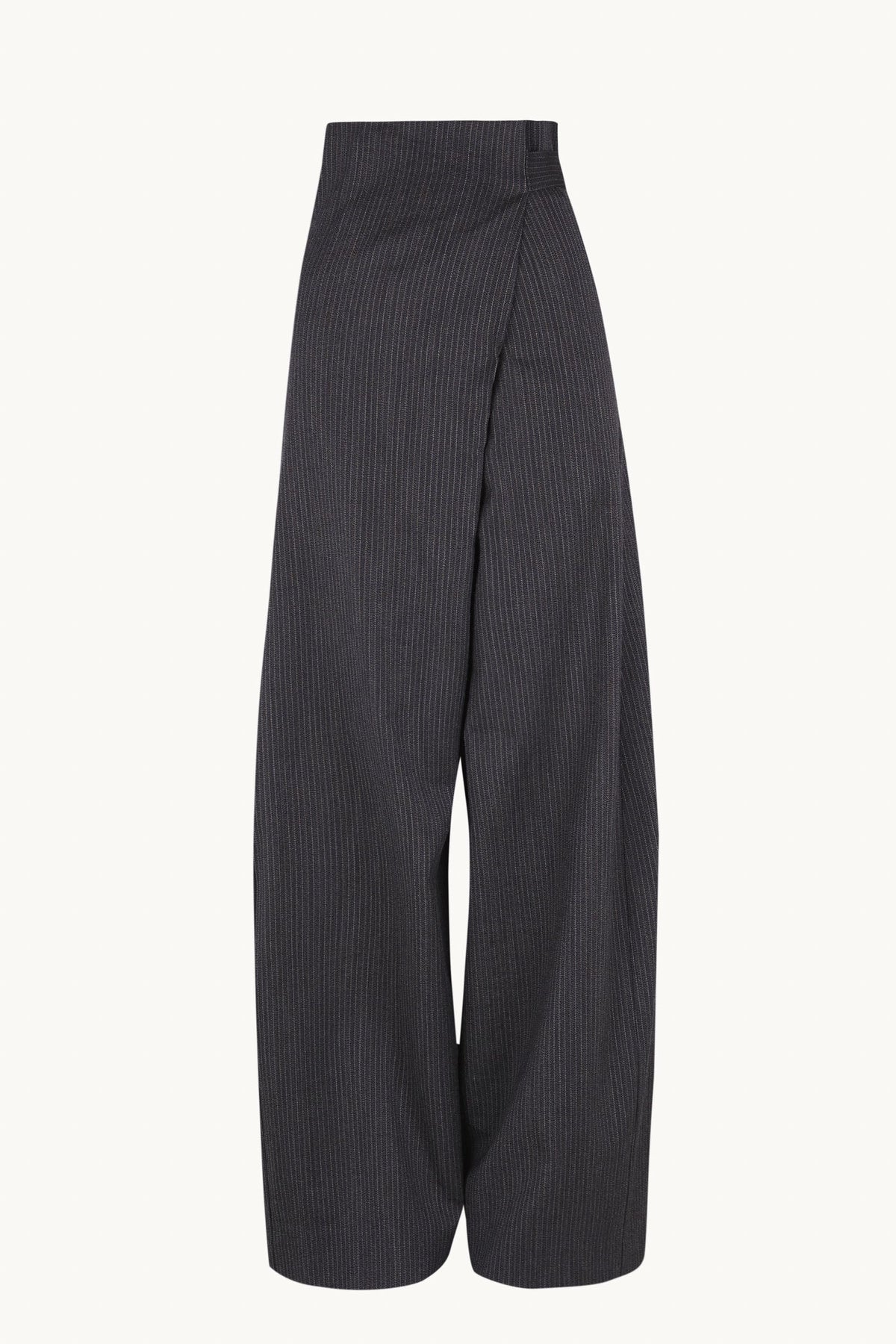Cortana | Destino, Blue and Grey Jacquard Striped Wrap Trousers