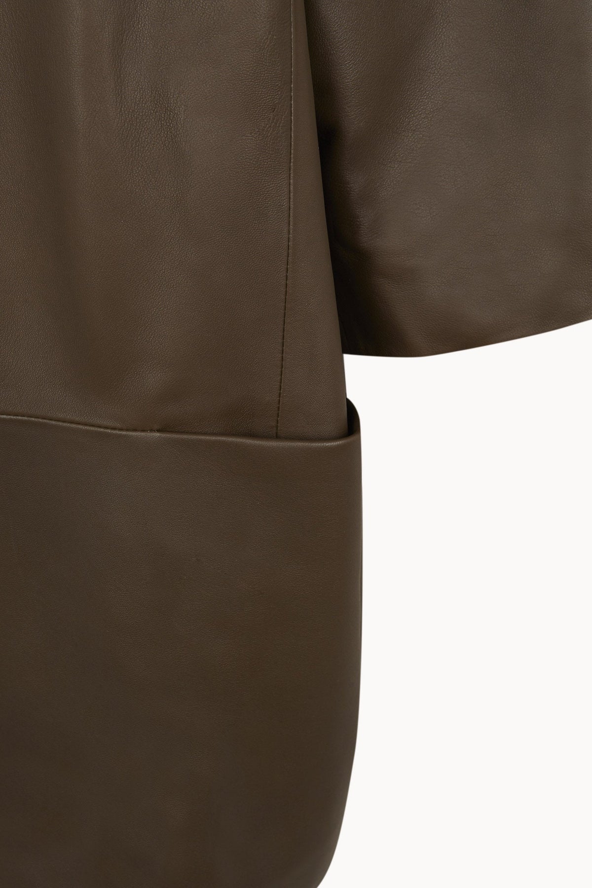 Cortana | Lira Leather, Khaki Leather Coat