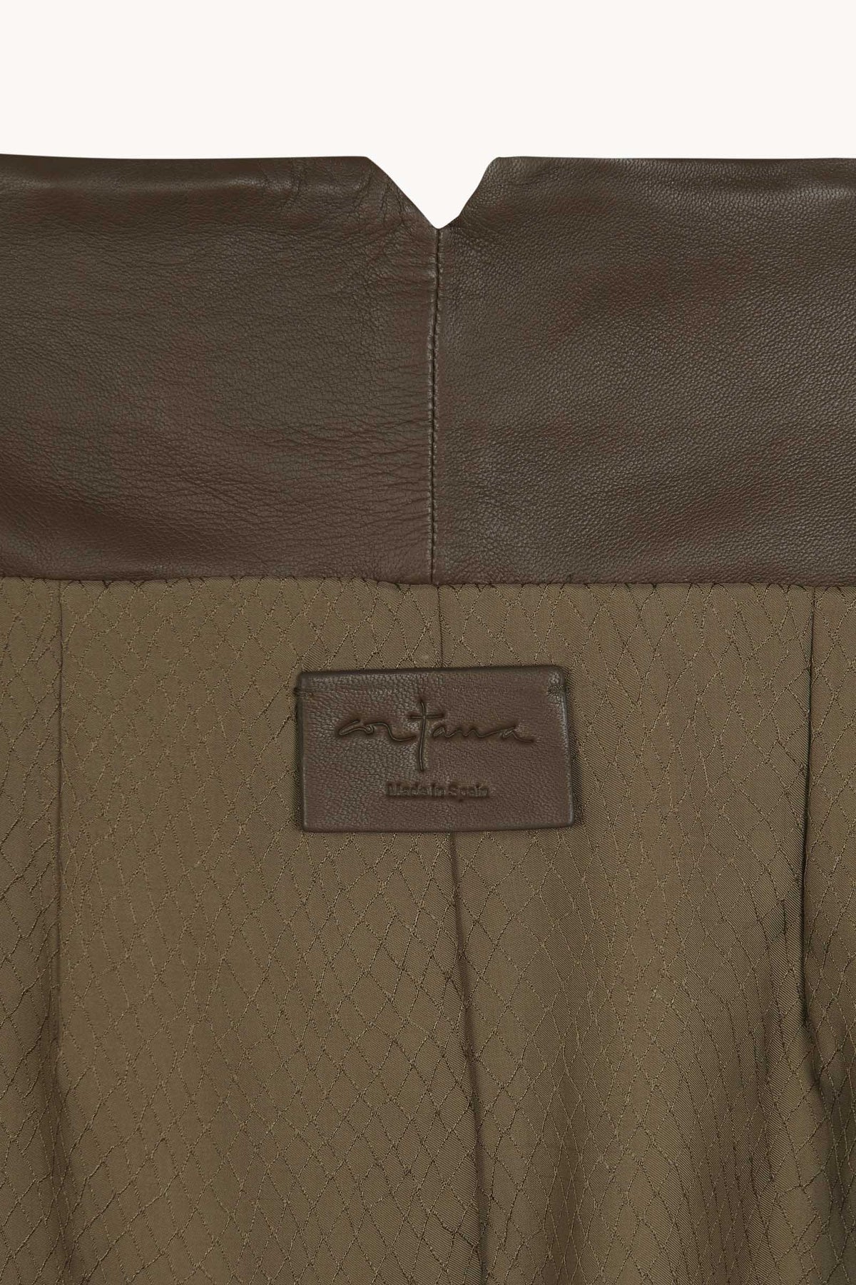 Cortana | Lira Leather, Khaki Leather Trousers