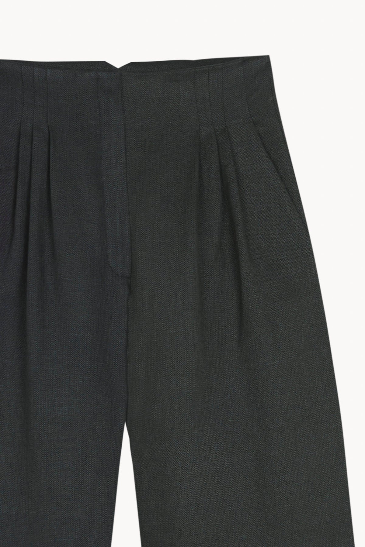 Cortana | Kyo, Ocean Green Linen and Wool Trousers