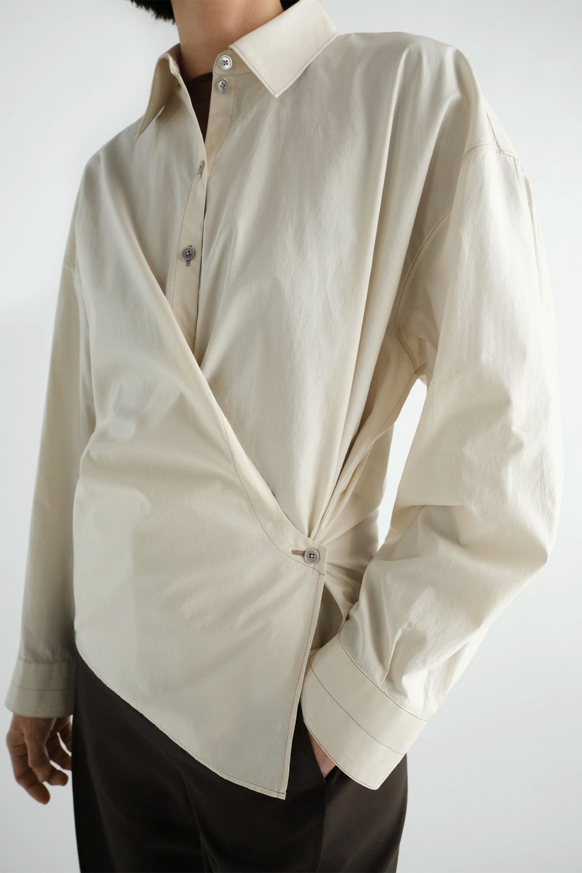 TWISTED COTTON SILK ニット / II / NAVY(ネイビー) ｜ マーガレット