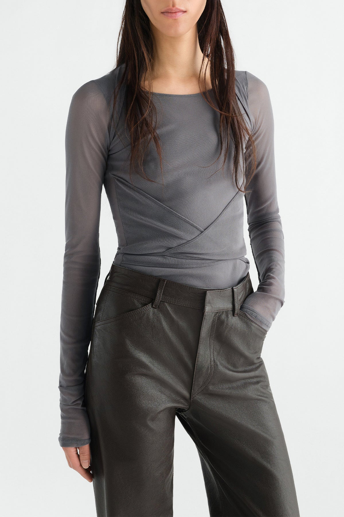 Lemaire | Ballerina Wrap Top In Mesh Jersey