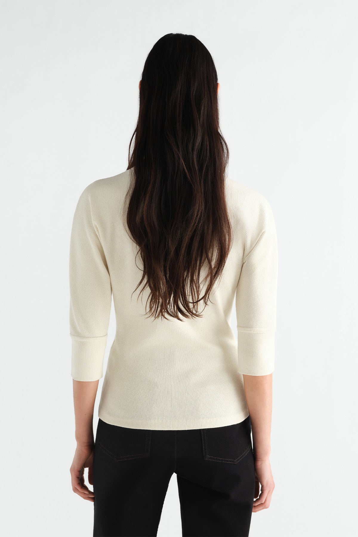 Lemaire | Ascot T-Shirt In Linen And Cotton Ribbed Jersey