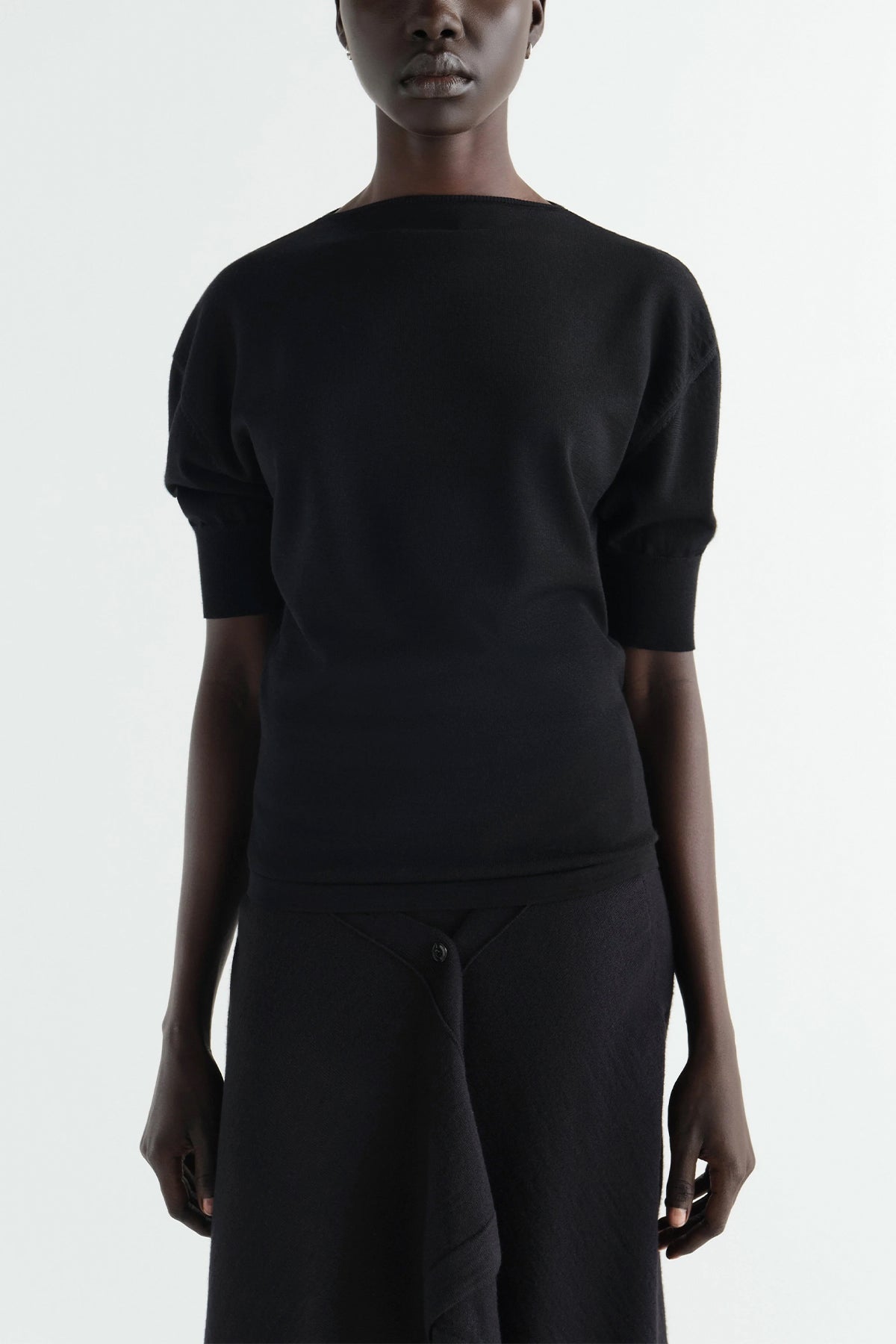 Lemaire | Short-sleeve Sweater in Fine Merino Wool