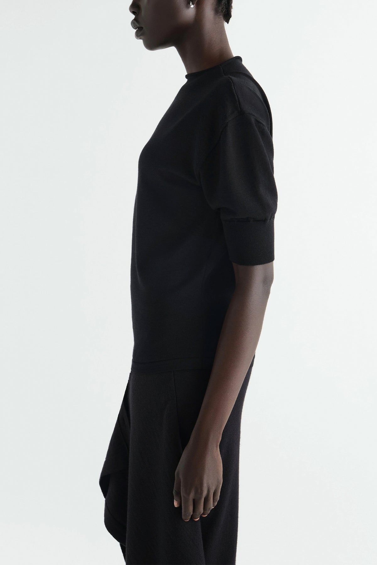 Lemaire | Short-sleeve Sweater in Fine Merino Wool
