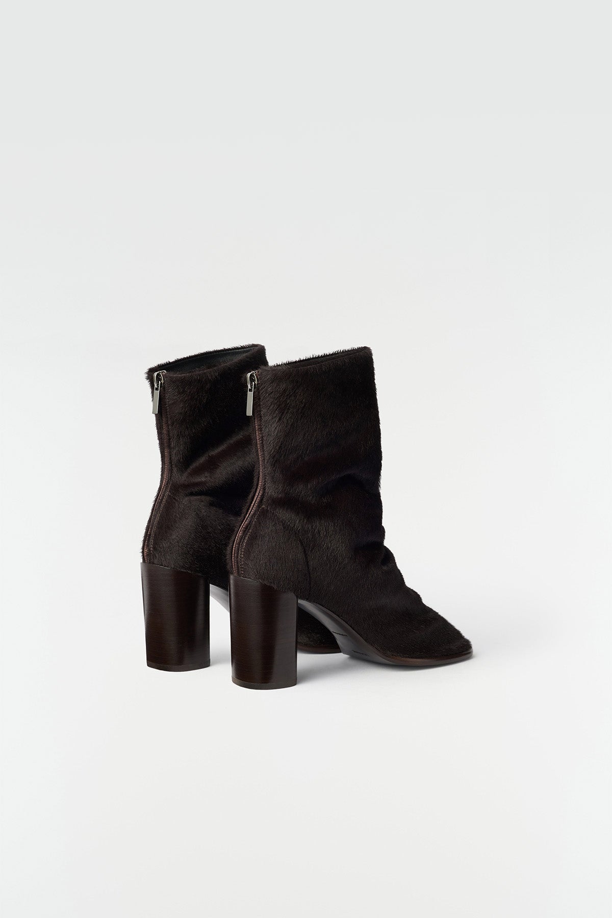 Lemaire | 80 Mm Glove Heeled Ankle Boots In Pony-Style Leather