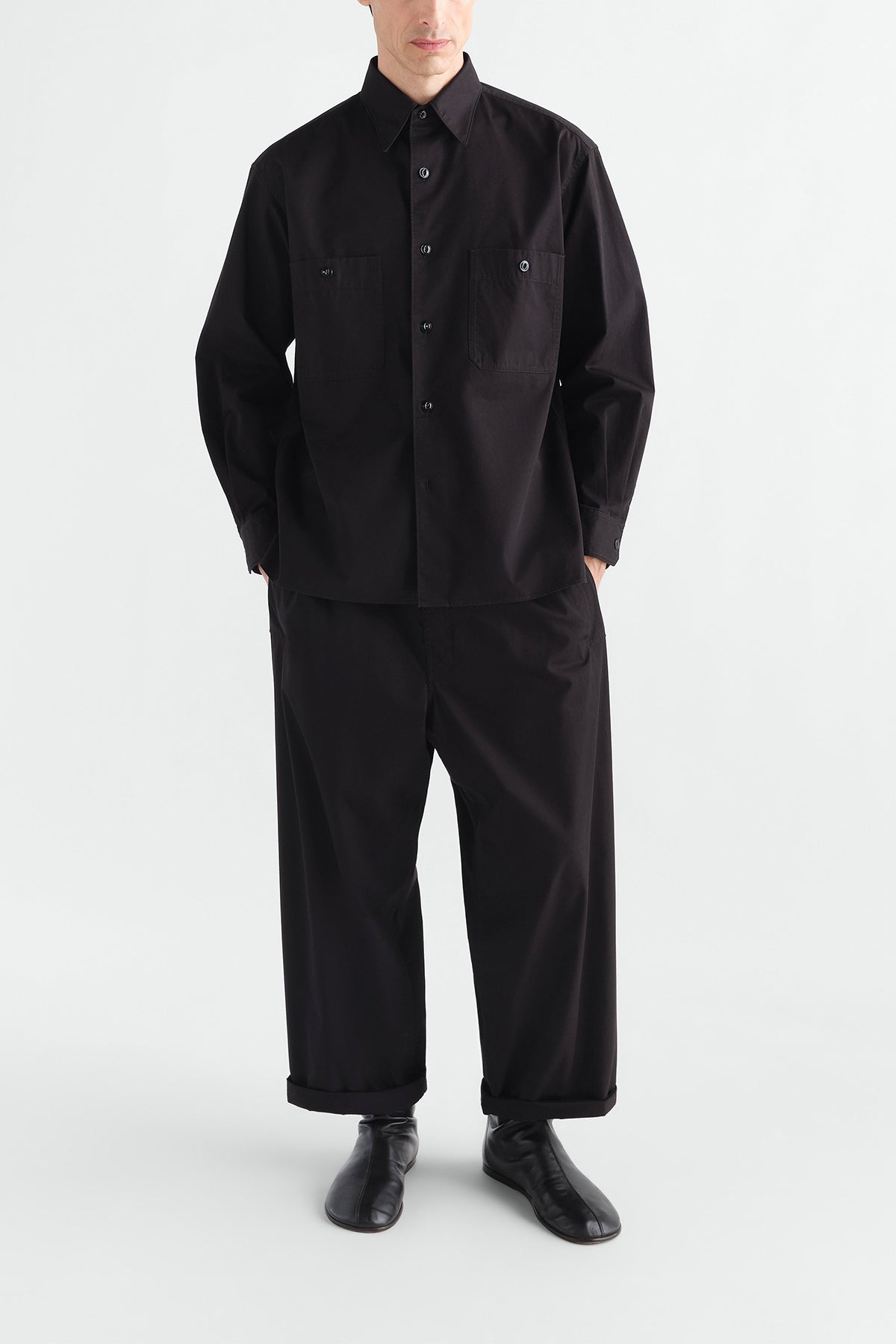 Lemaire | Two-Pocket Shirt in Light Cotton Twill