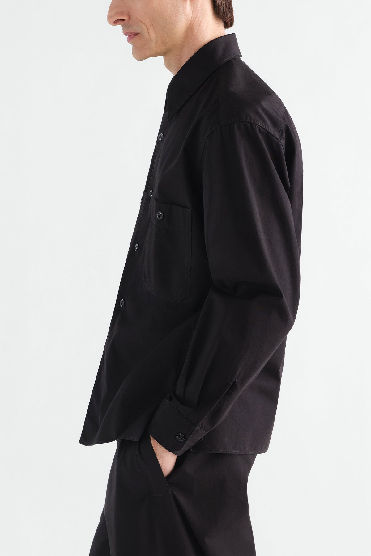 Lemaire | Two-Pocket Shirt in Light Cotton Twill