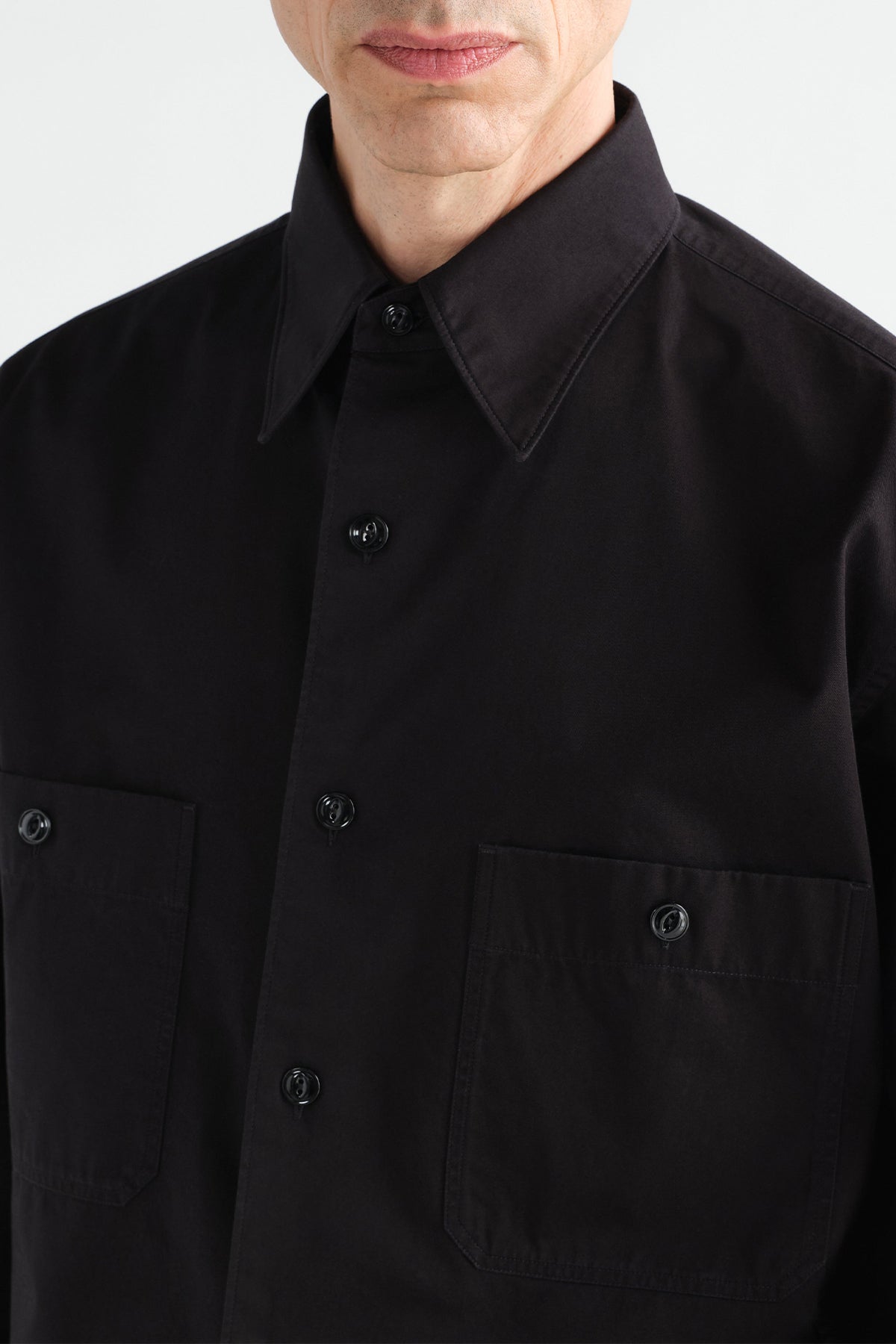 Lemaire | Two-Pocket Shirt in Light Cotton Twill