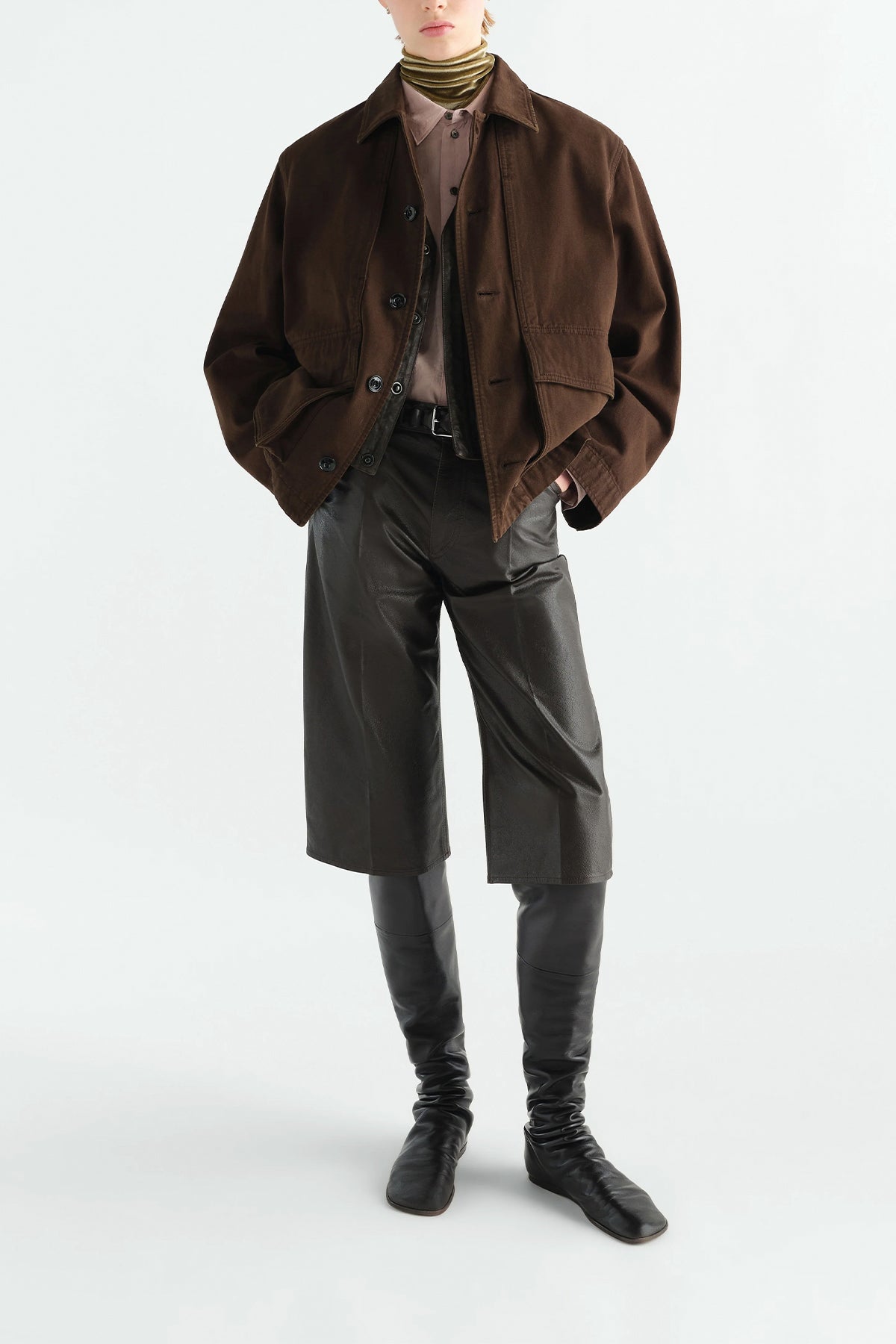 Lemaire | Boxy Jacket in Heavy Garment-dyed Broken Twill