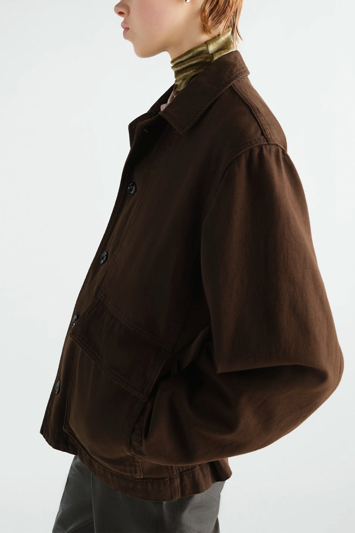 Lemaire | Boxy Jacket in Heavy Garment-dyed Broken Twill