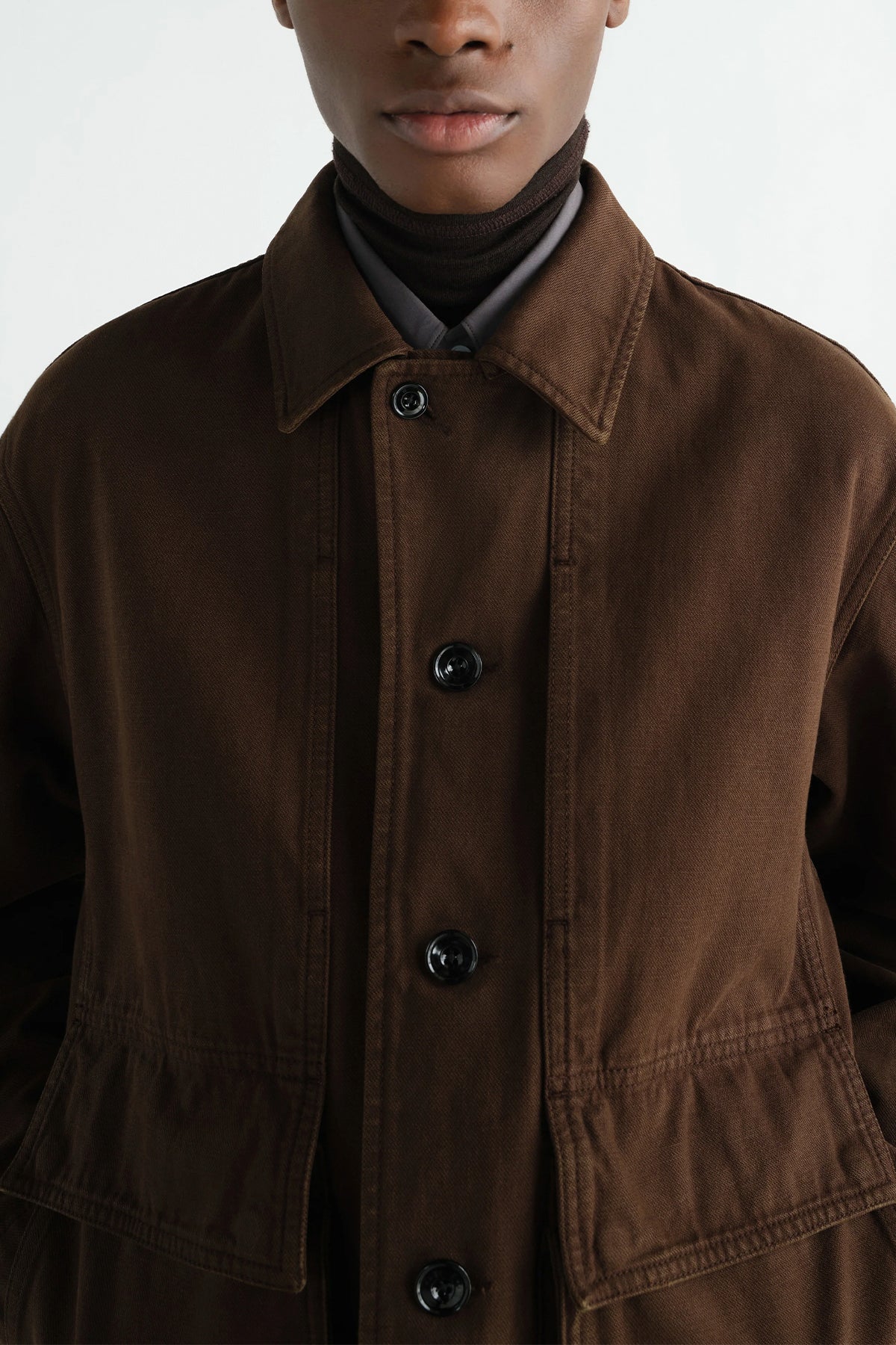 Lemaire | Boxy Jacket in Heavy Garment-dyed Broken Twill