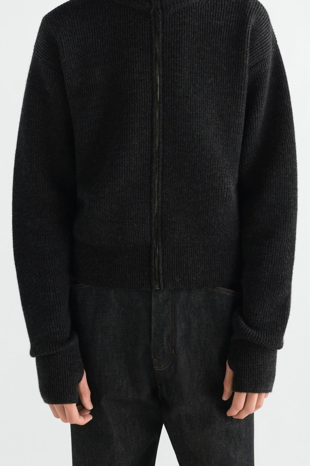 Lemaire | Zipped Cardigan in Virgin Wool