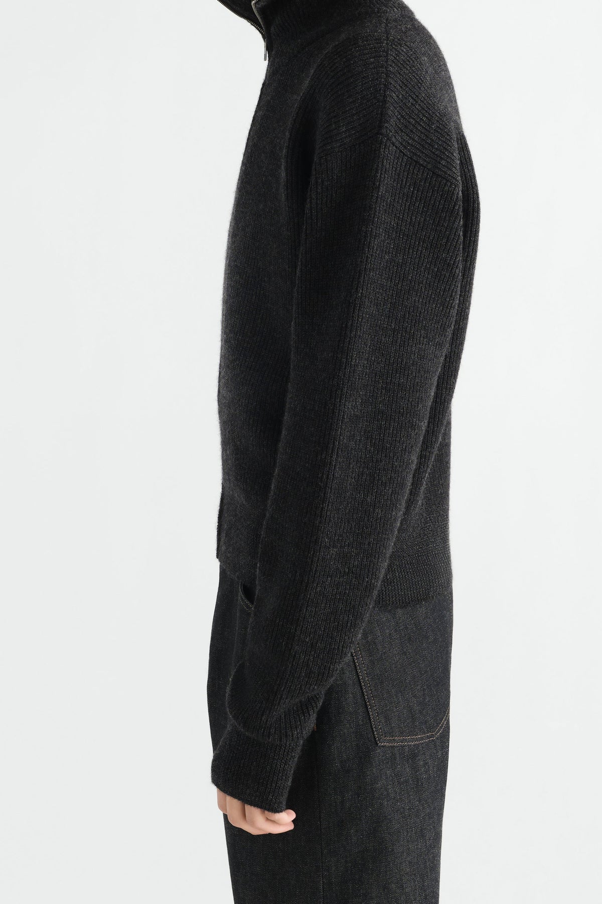 Lemaire | Zipped Cardigan in Virgin Wool