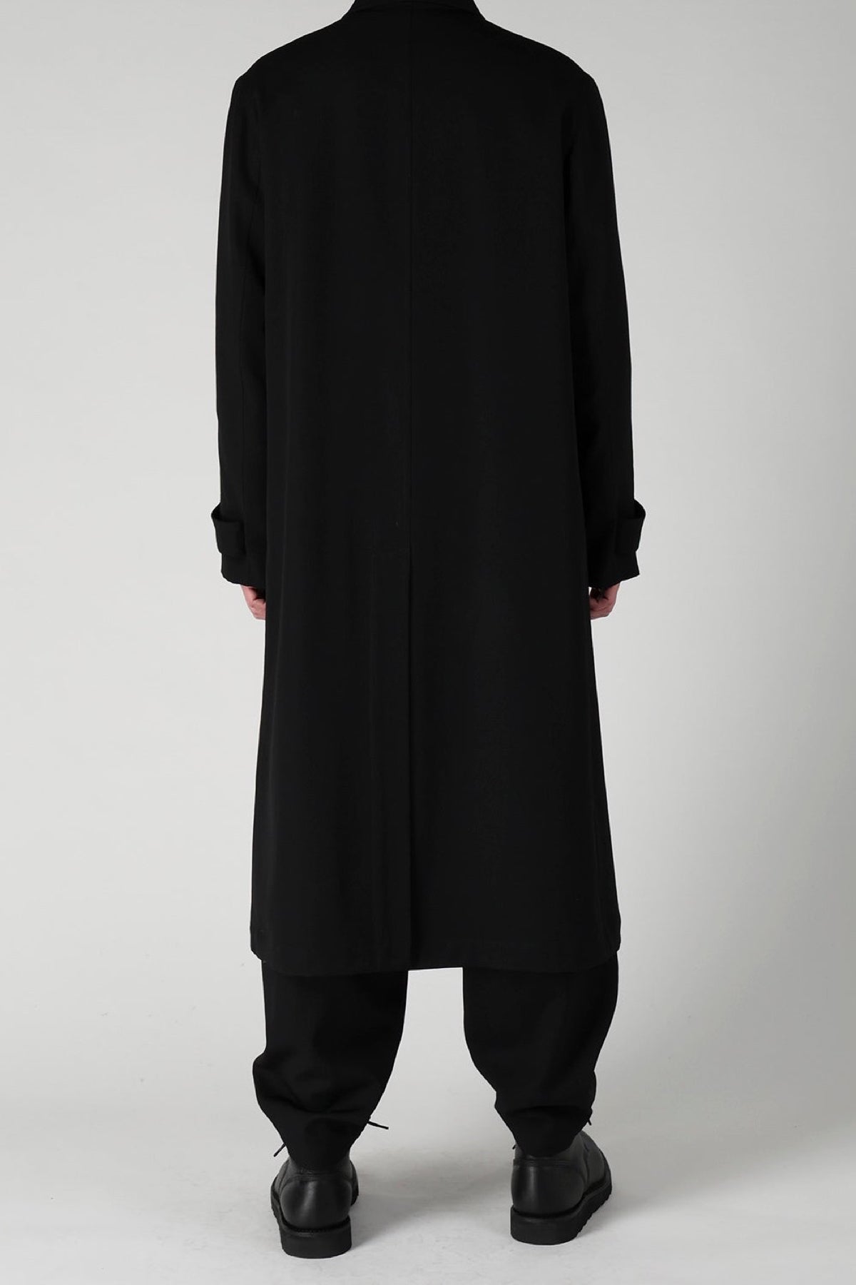 Y's | Wool Gabardine Stand Collar Coat