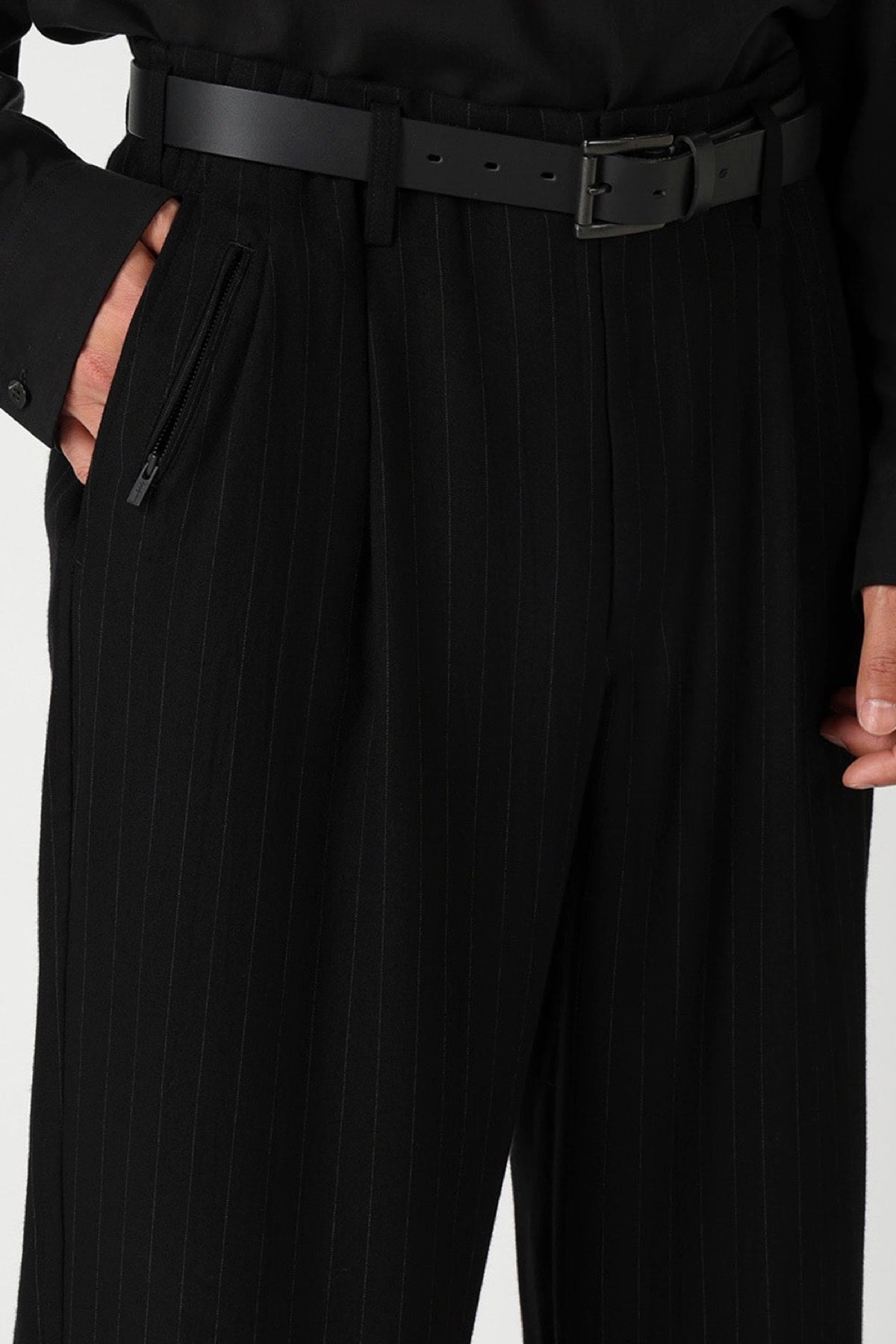 Y's | Striped Suspender Coin Pocket Pants