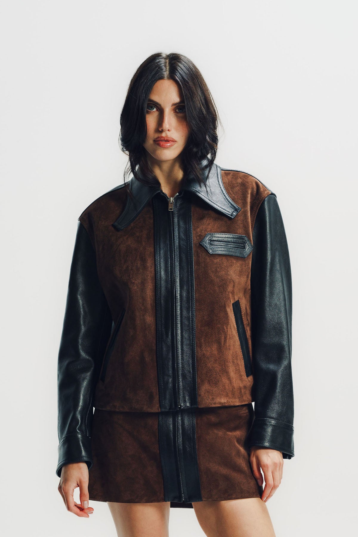 Marni | Black Leather Jacket With Crust Front