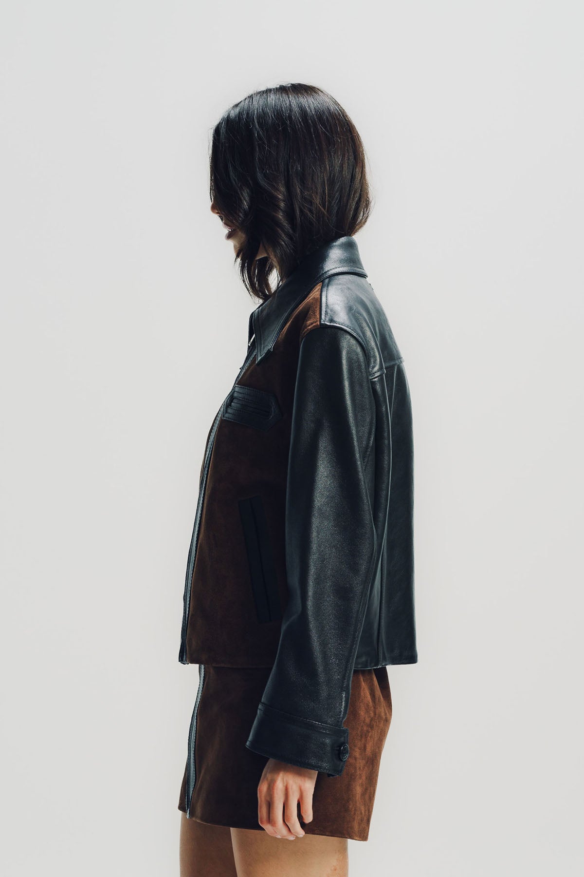 Marni | Black Leather Jacket With Crust Front