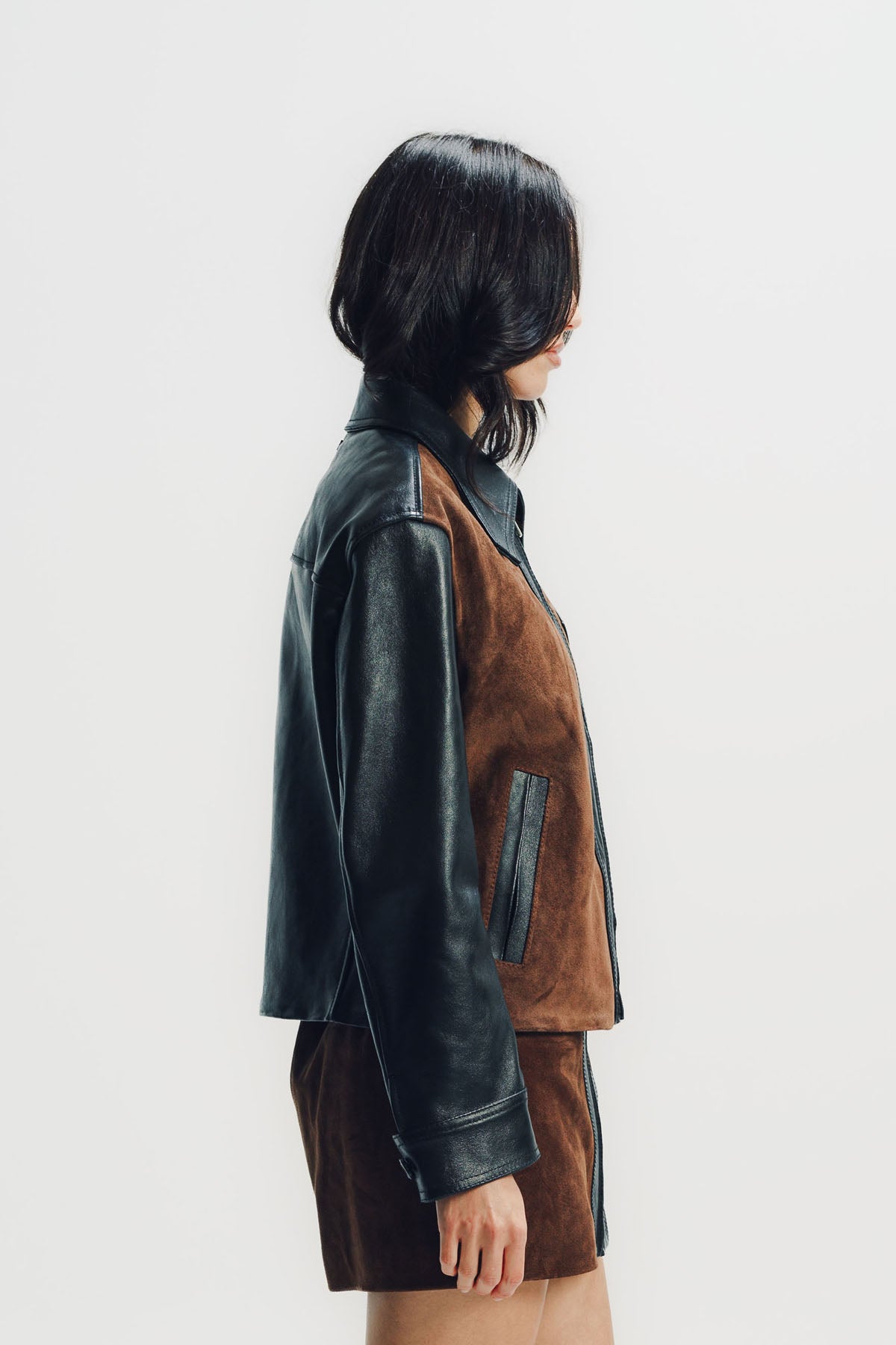 Marni | Black Leather Jacket With Crust Front