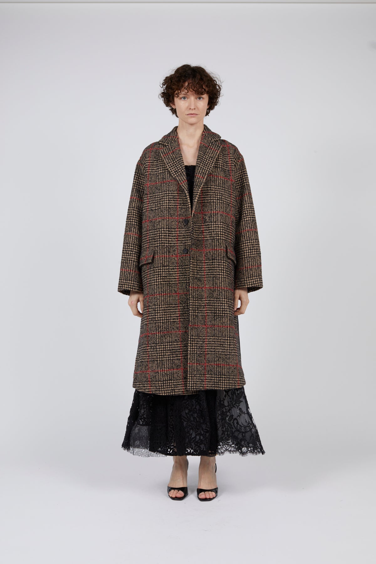 QUETSCHE | Checked Wool Coat