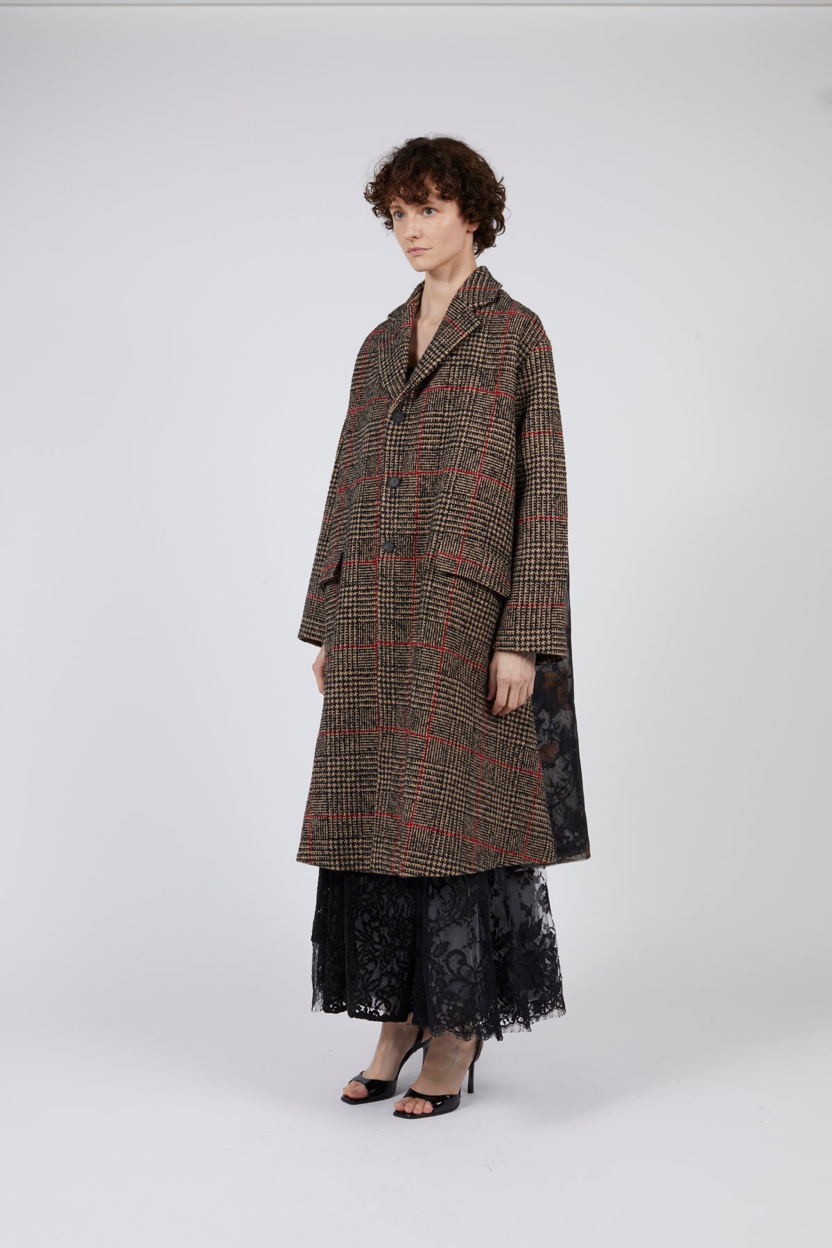 QUETSCHE | Checked Wool Coat