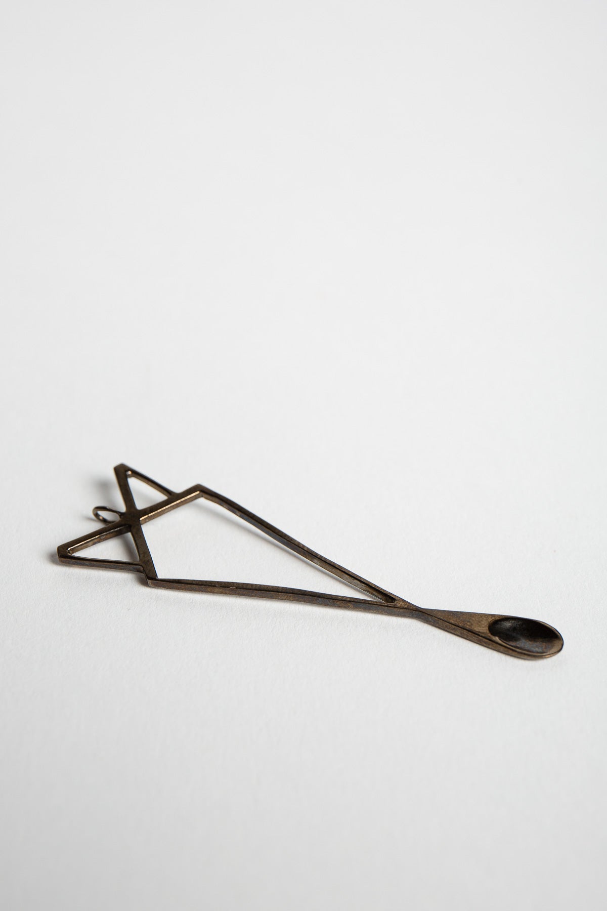 Joanne Fiske | Brass Cats Head Coke Spoon Pendant