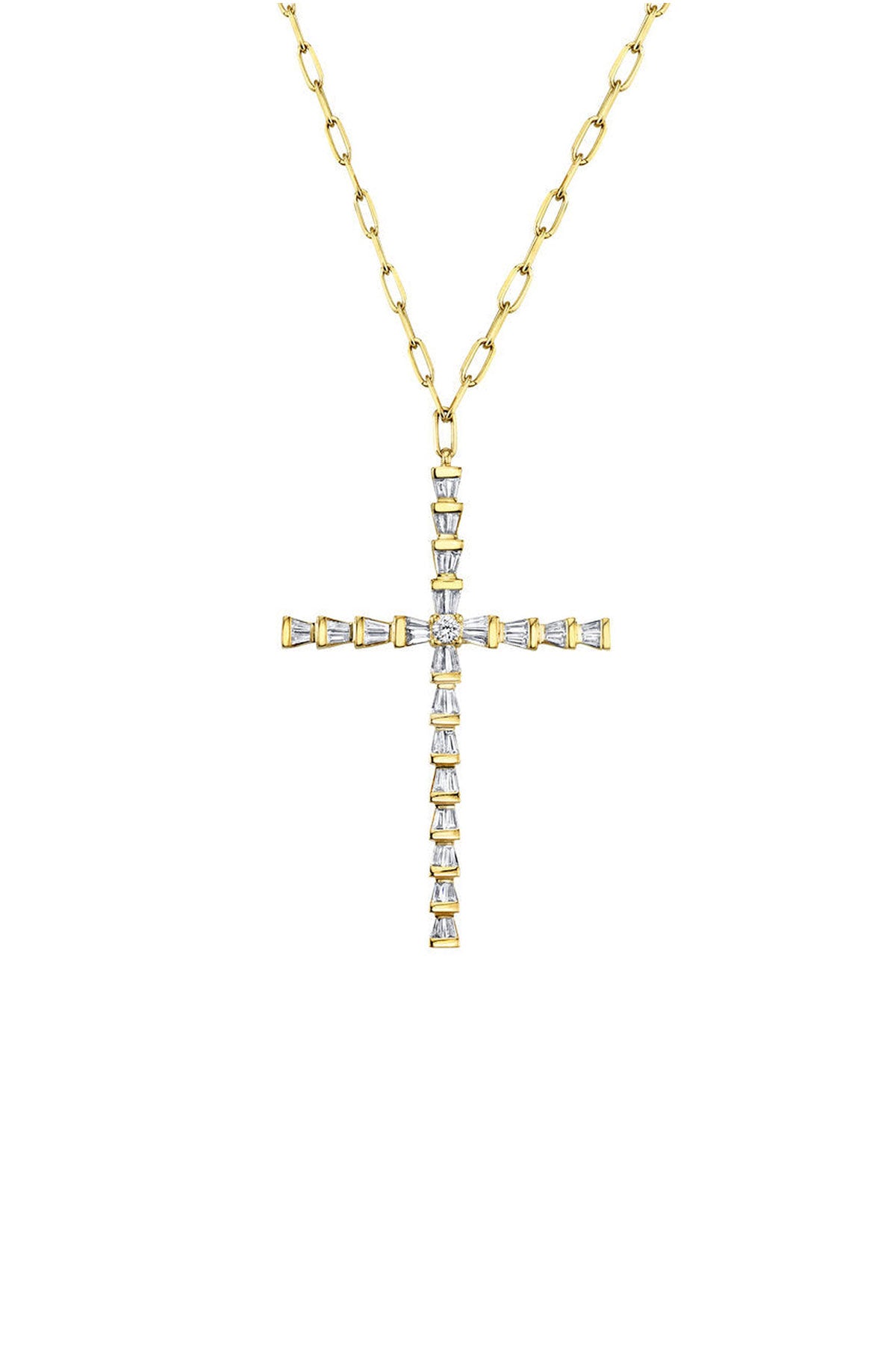 Shay | Diamond Tapered Cross Necklace