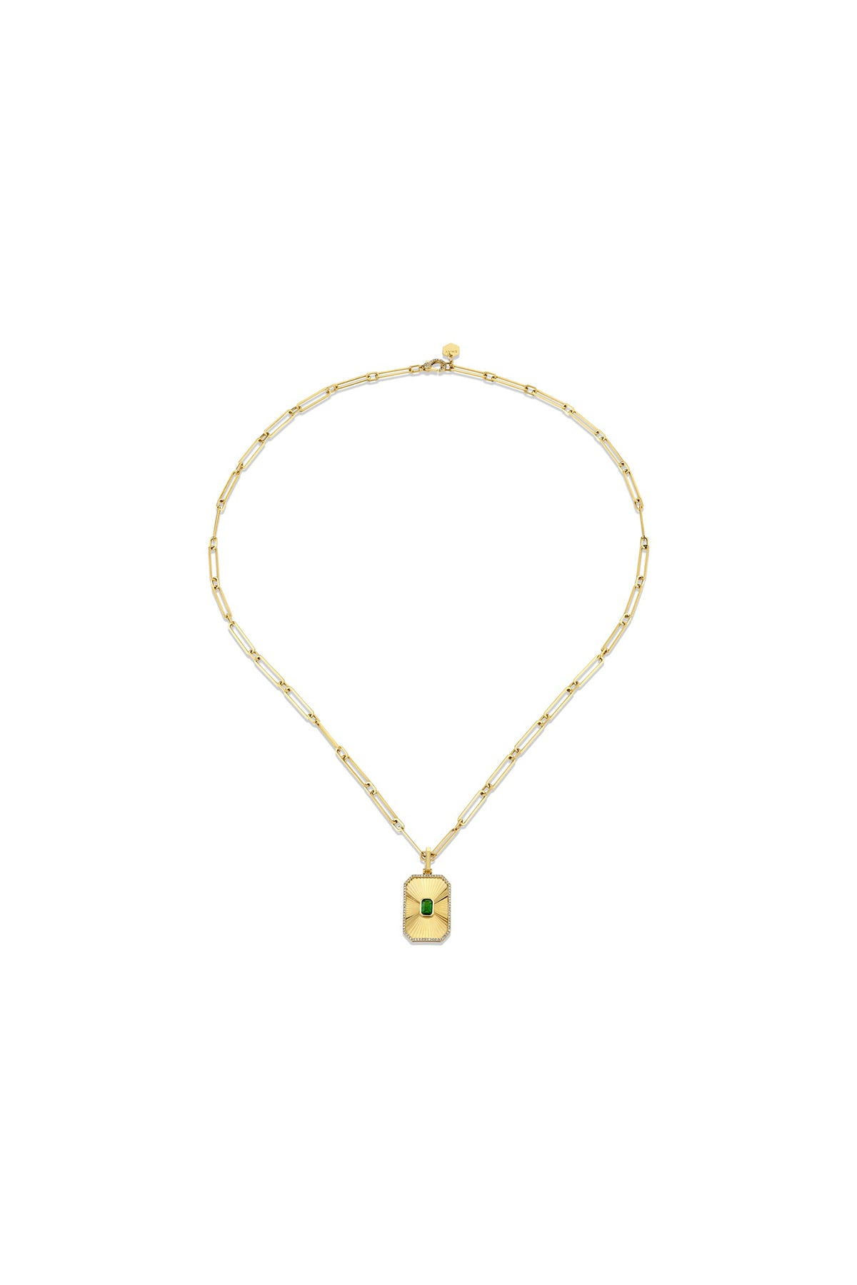 Shay | Emerald Radiant Deco Necklace