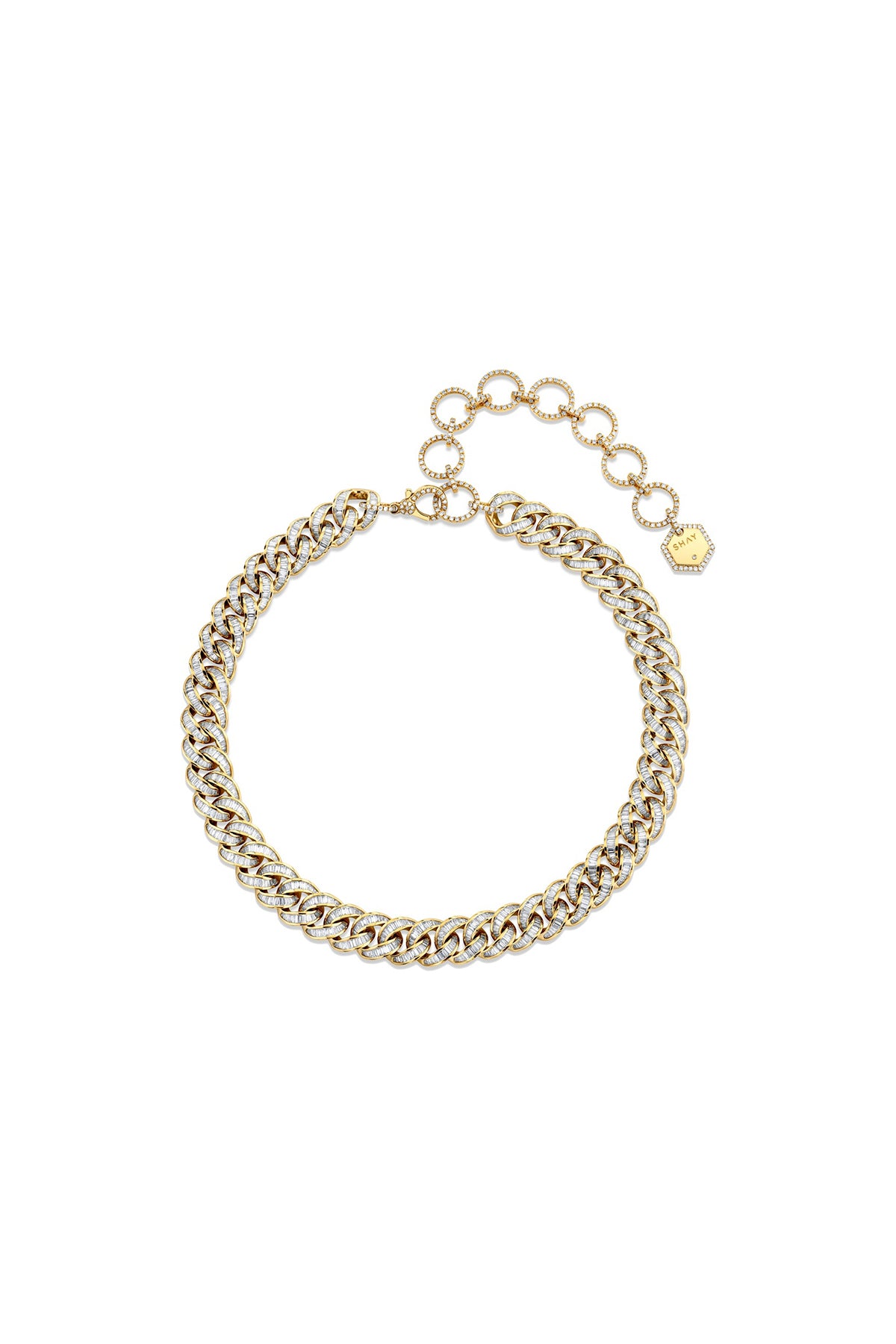 Shay | Diamond Baguette Essential Link Necklace