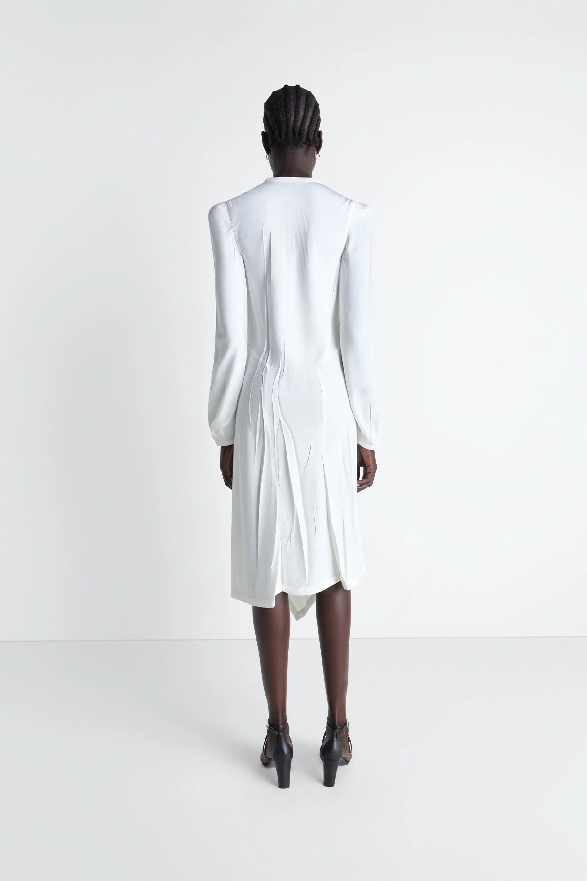 LEMAIRE | CREASED BIAS DRESS IN POLY VISCOSE TWILL