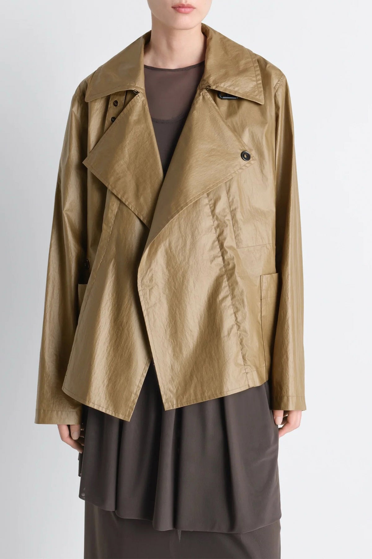 LEMAIRE | LIGHT WRAP JACKET IN LIGHT COATED COTTON