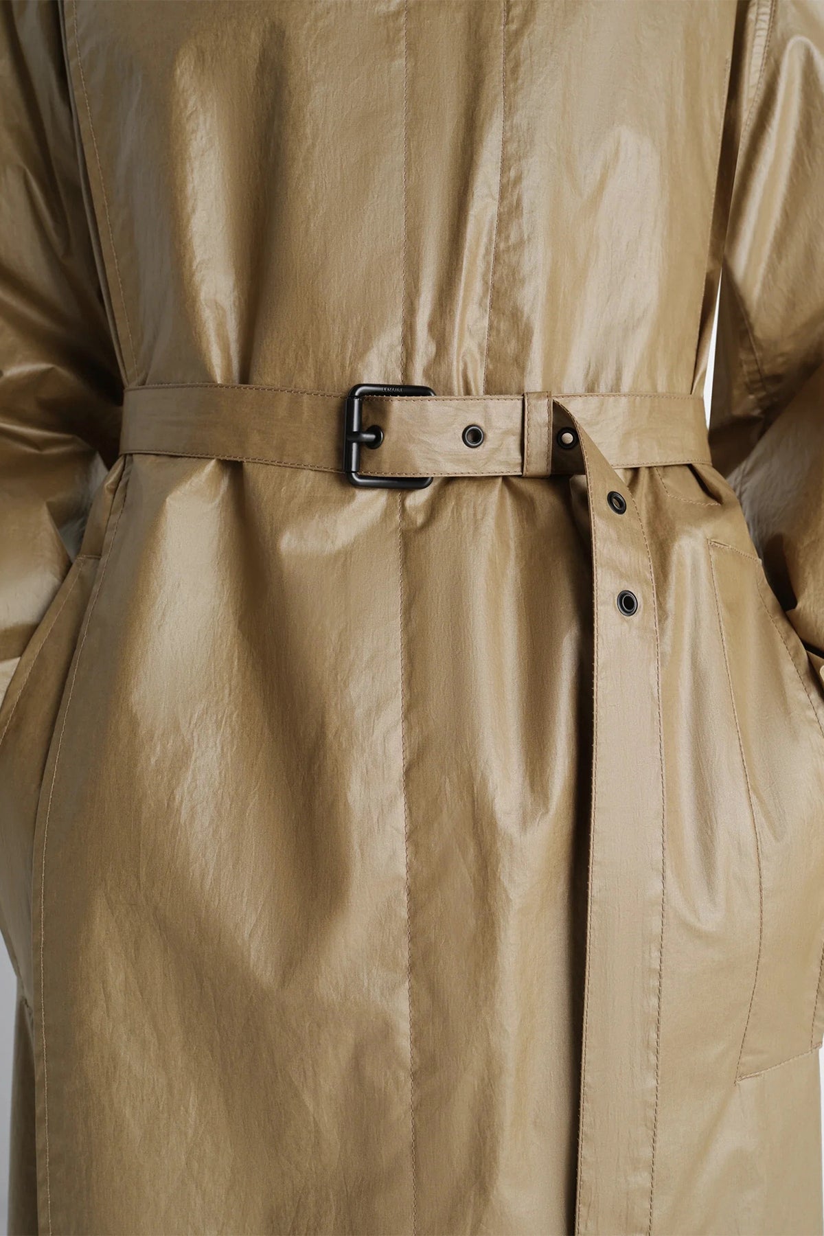 LEMAIRE | LIGHT WRAP COAT IN LIGHT COATED COTTON